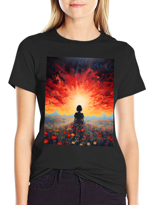 Sunset Silhouette Graphic Tee - Dreamy Comfort