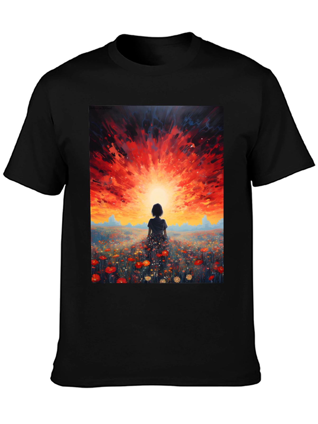 Sunset Silhouette Graphic Tee - Dreamy Comfort