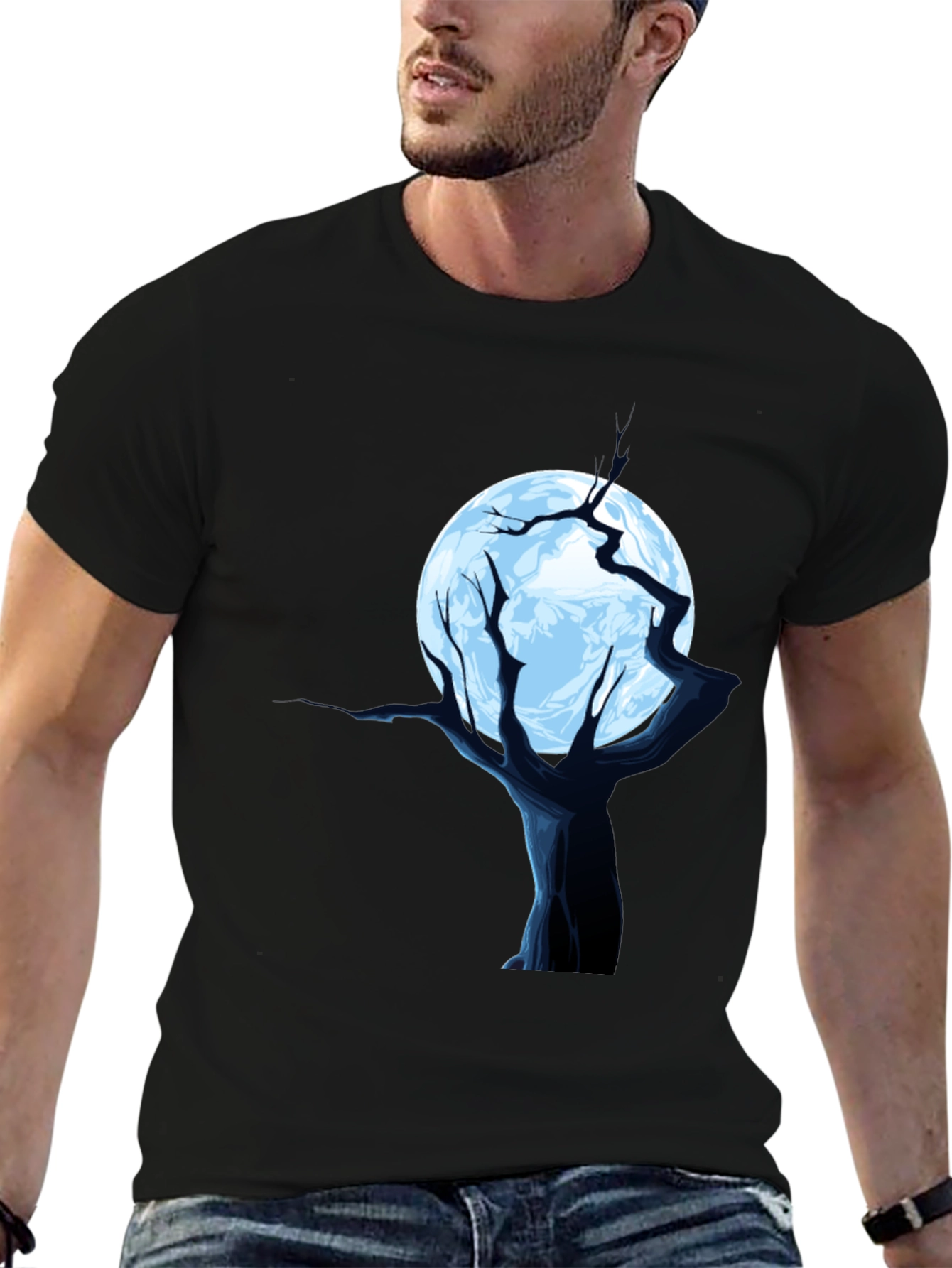 Spooky Tree & Moon Graphic Tee