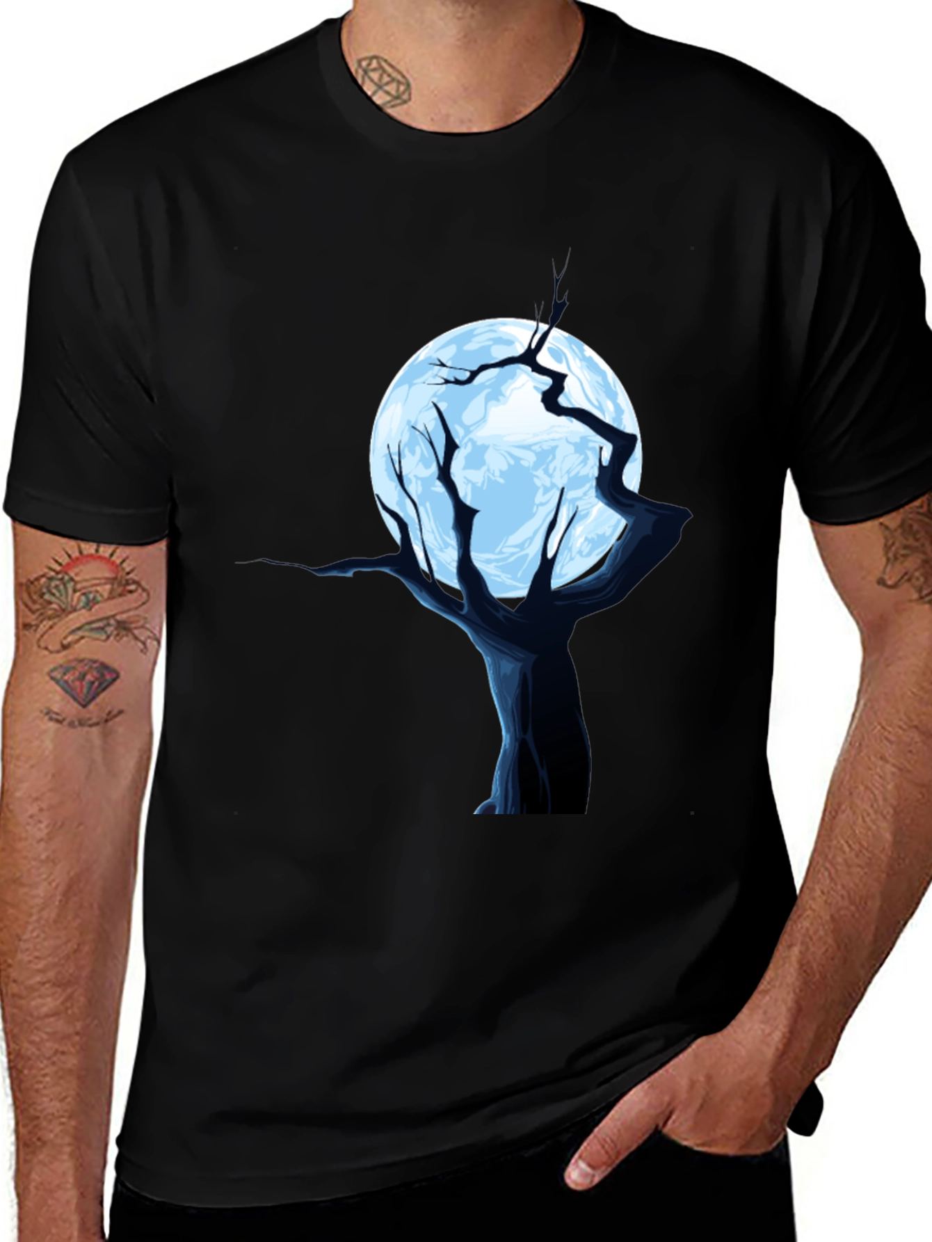 Spooky Tree & Moon Graphic Tee