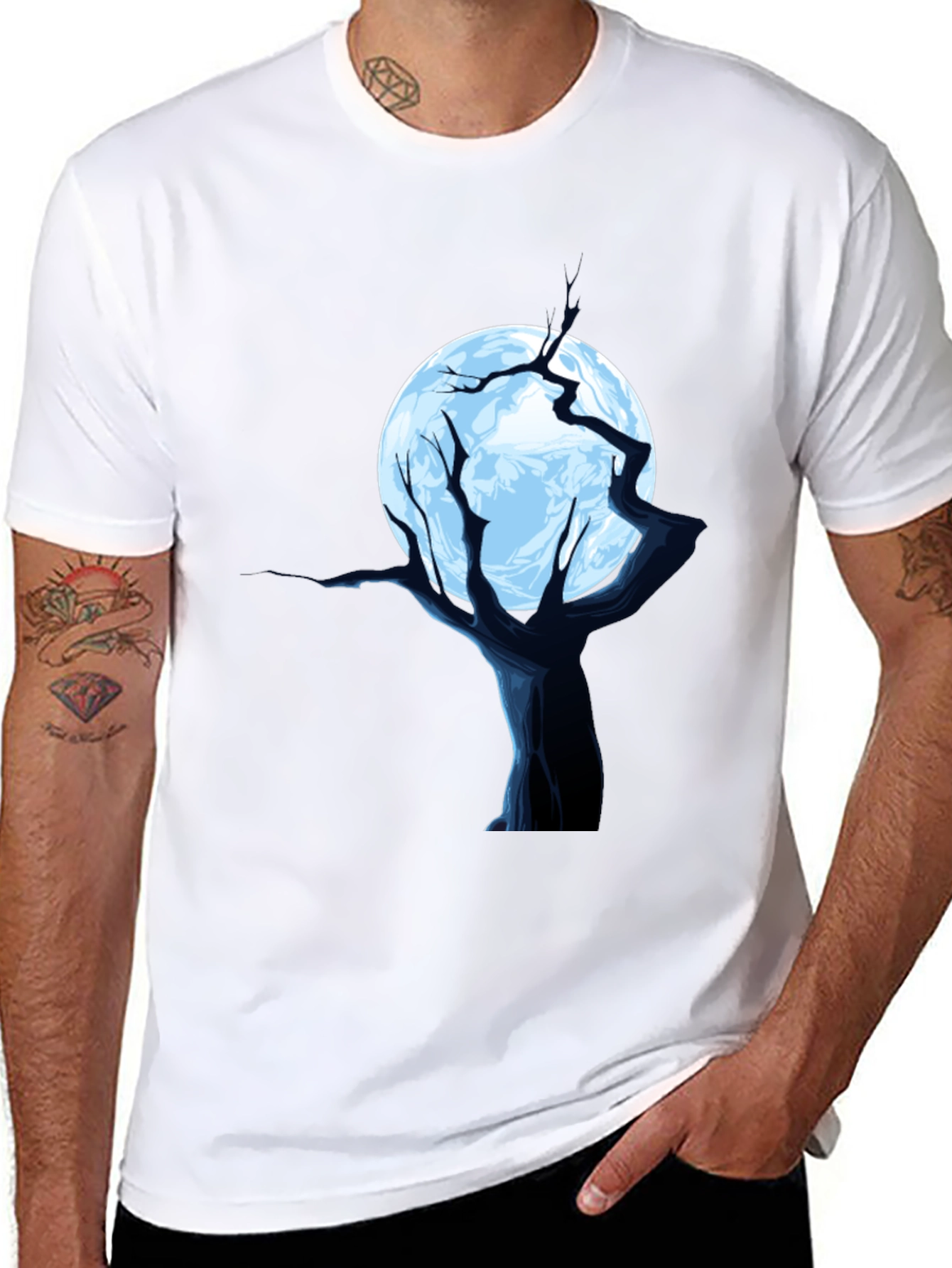 Spooky Tree & Moon Graphic Tee