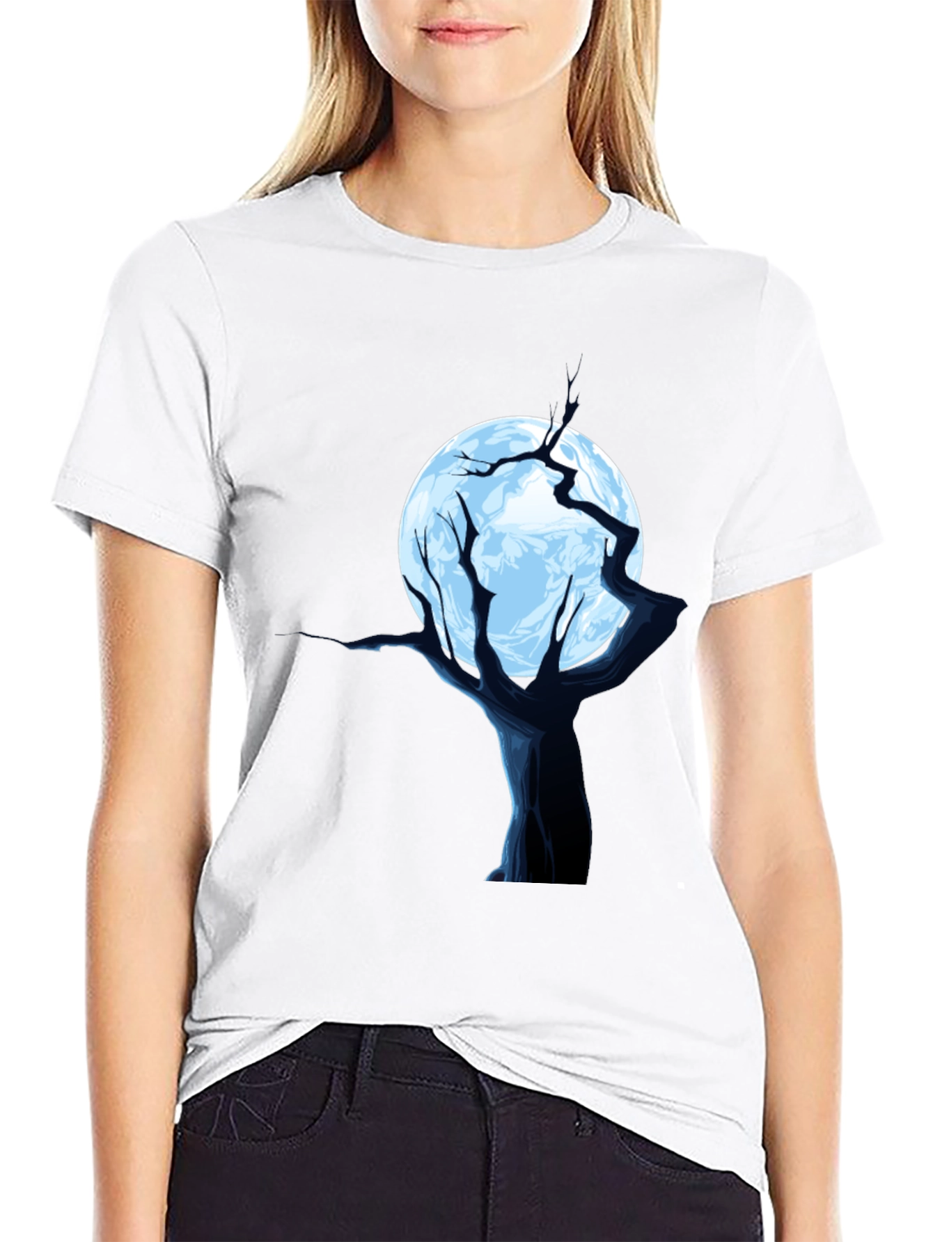 Spooky Tree & Moon Graphic Tee