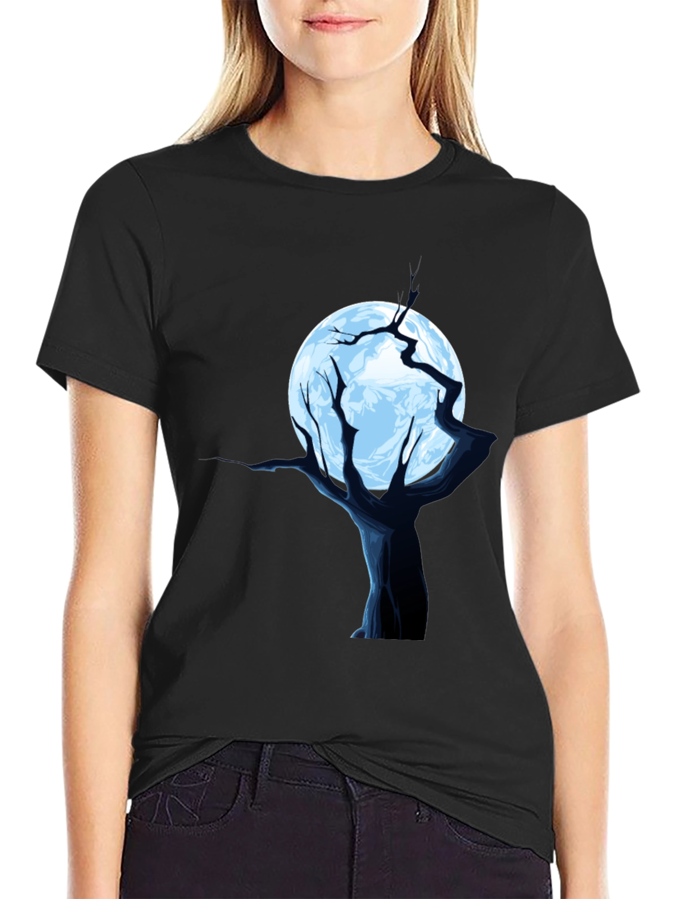 Spooky Tree & Moon Graphic Tee