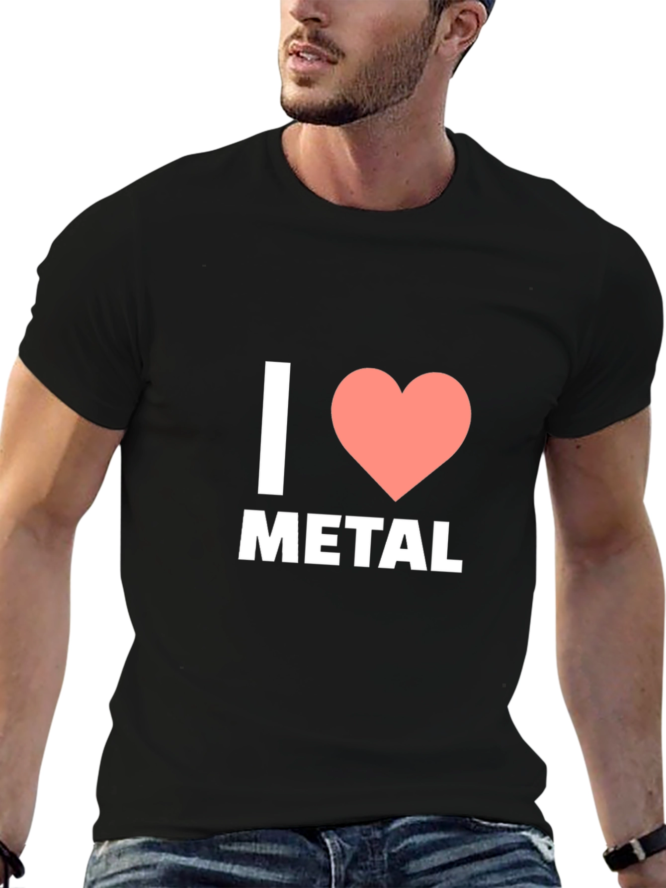 I Love Metal T-Shirt - Black Cotton Tee
