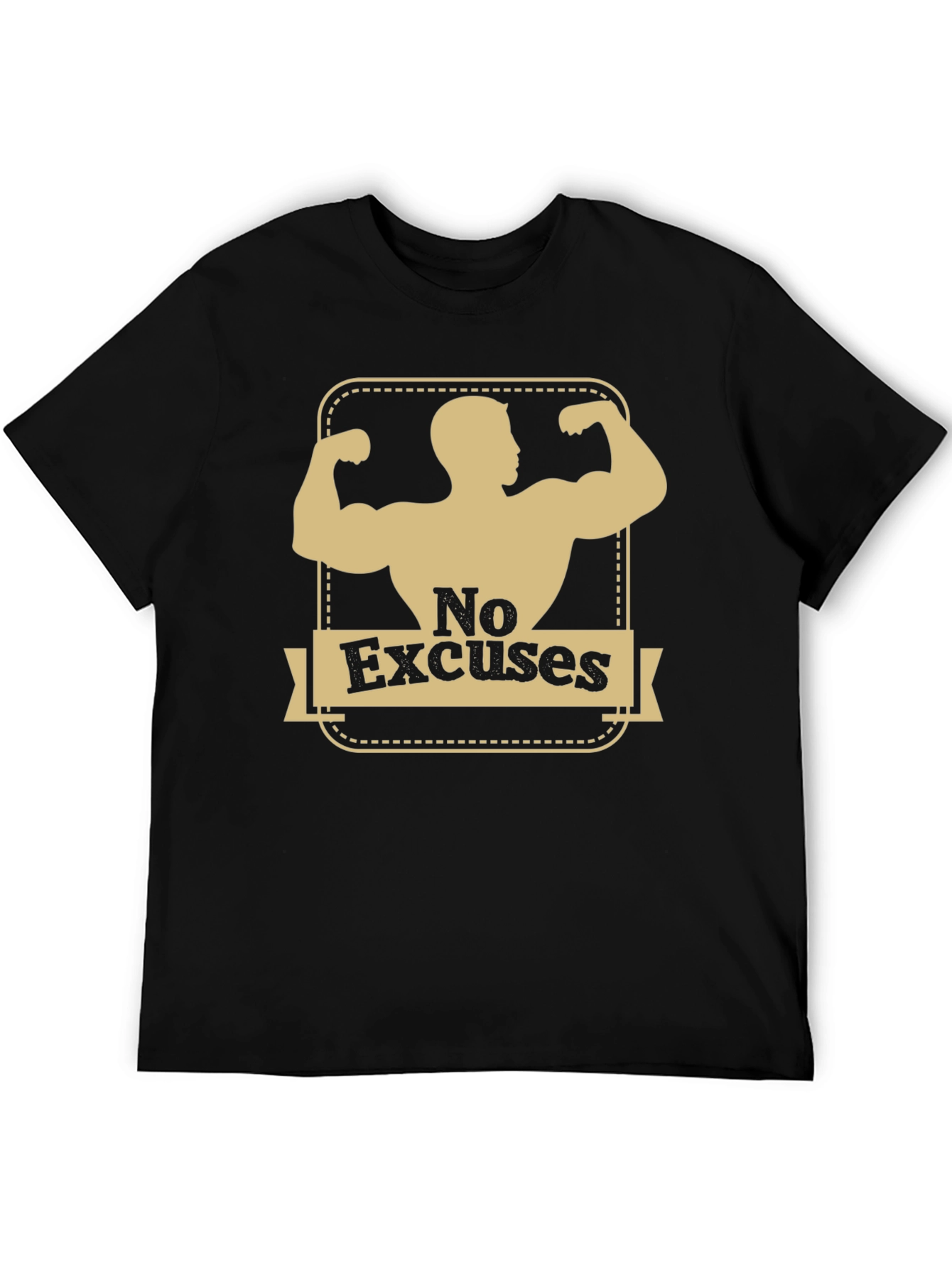 No Excuses Graphic T-Shirt - Motivational Workout Tee
