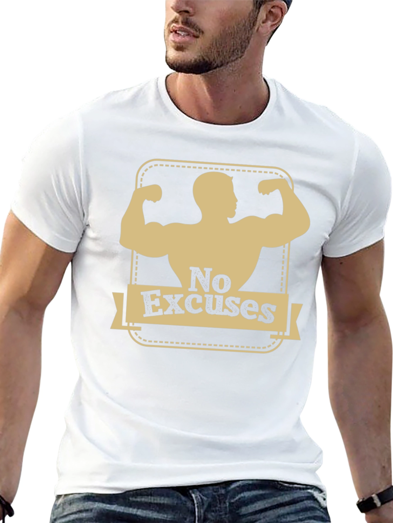 No Excuses Graphic T-Shirt - Motivational Workout Tee