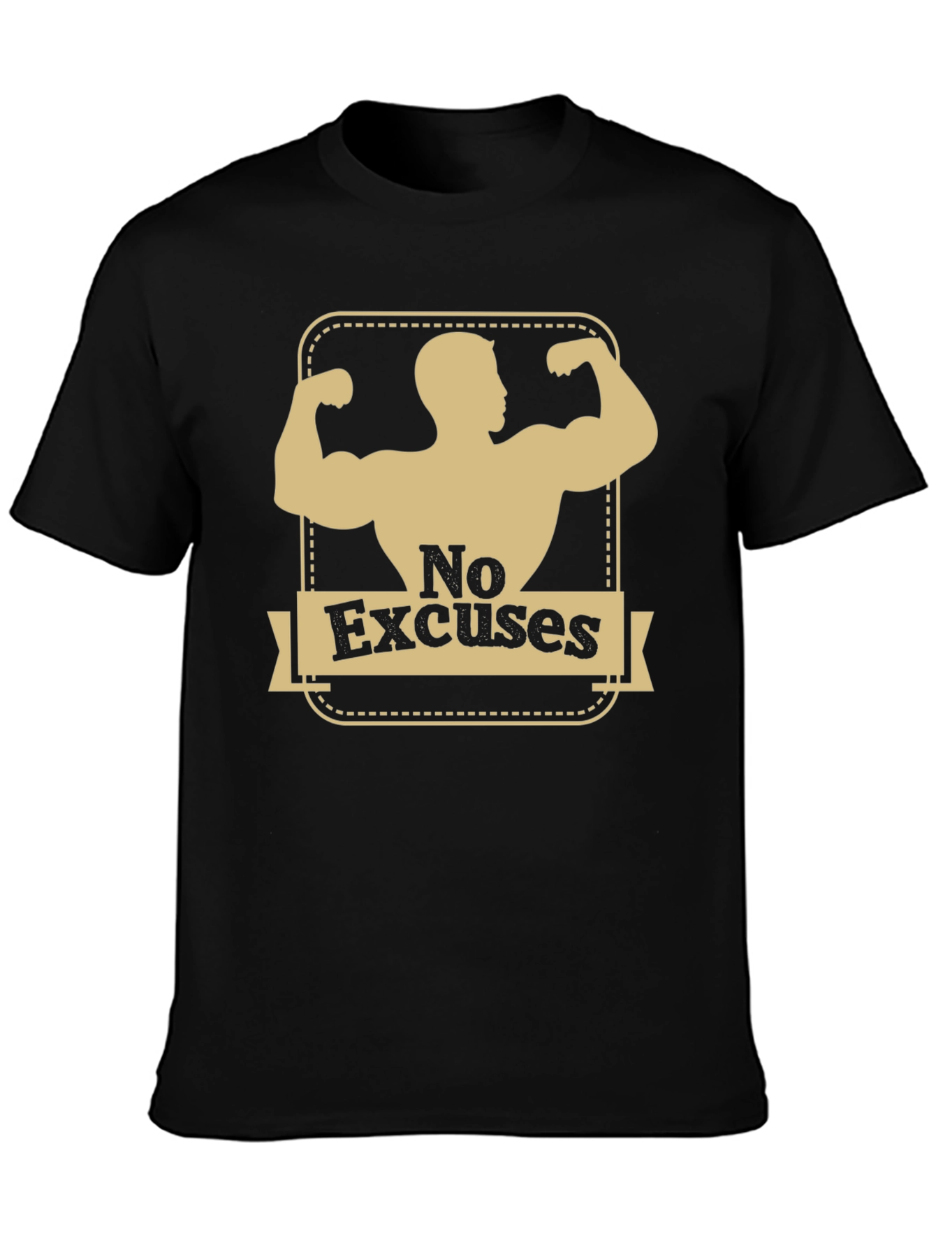 No Excuses Graphic T-Shirt - Motivational Workout Tee
