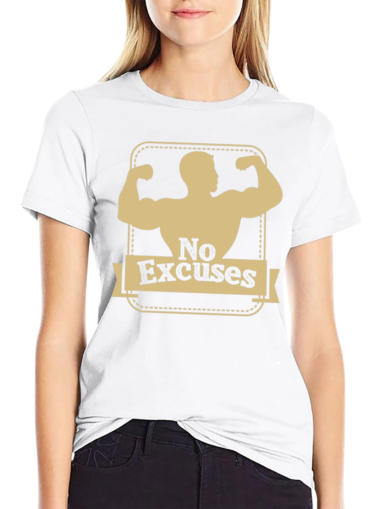 No Excuses Graphic T-Shirt - Motivational Workout Tee