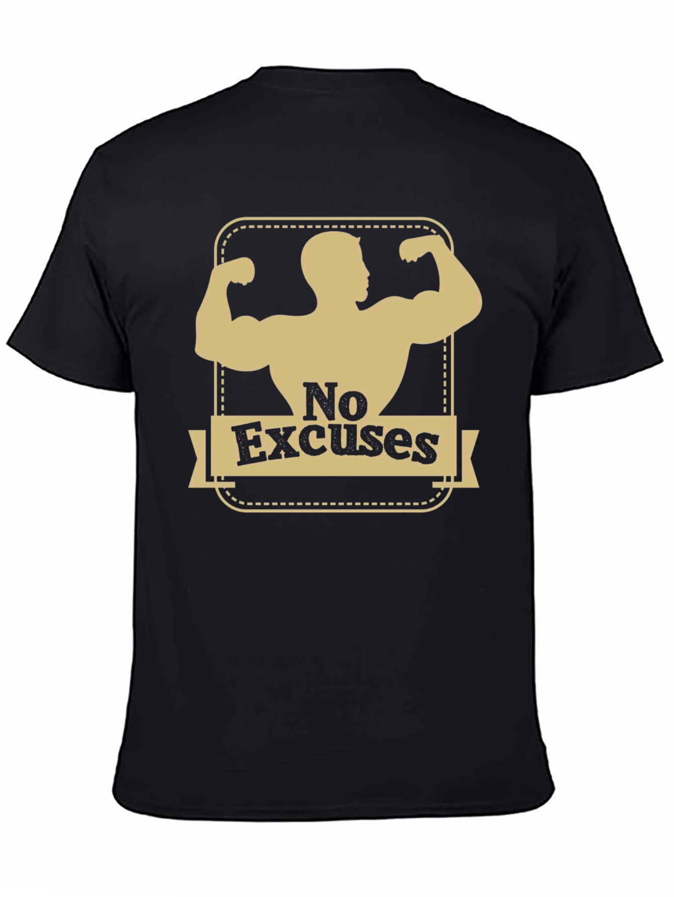 No Excuses Graphic T-Shirt - Motivational Workout Tee