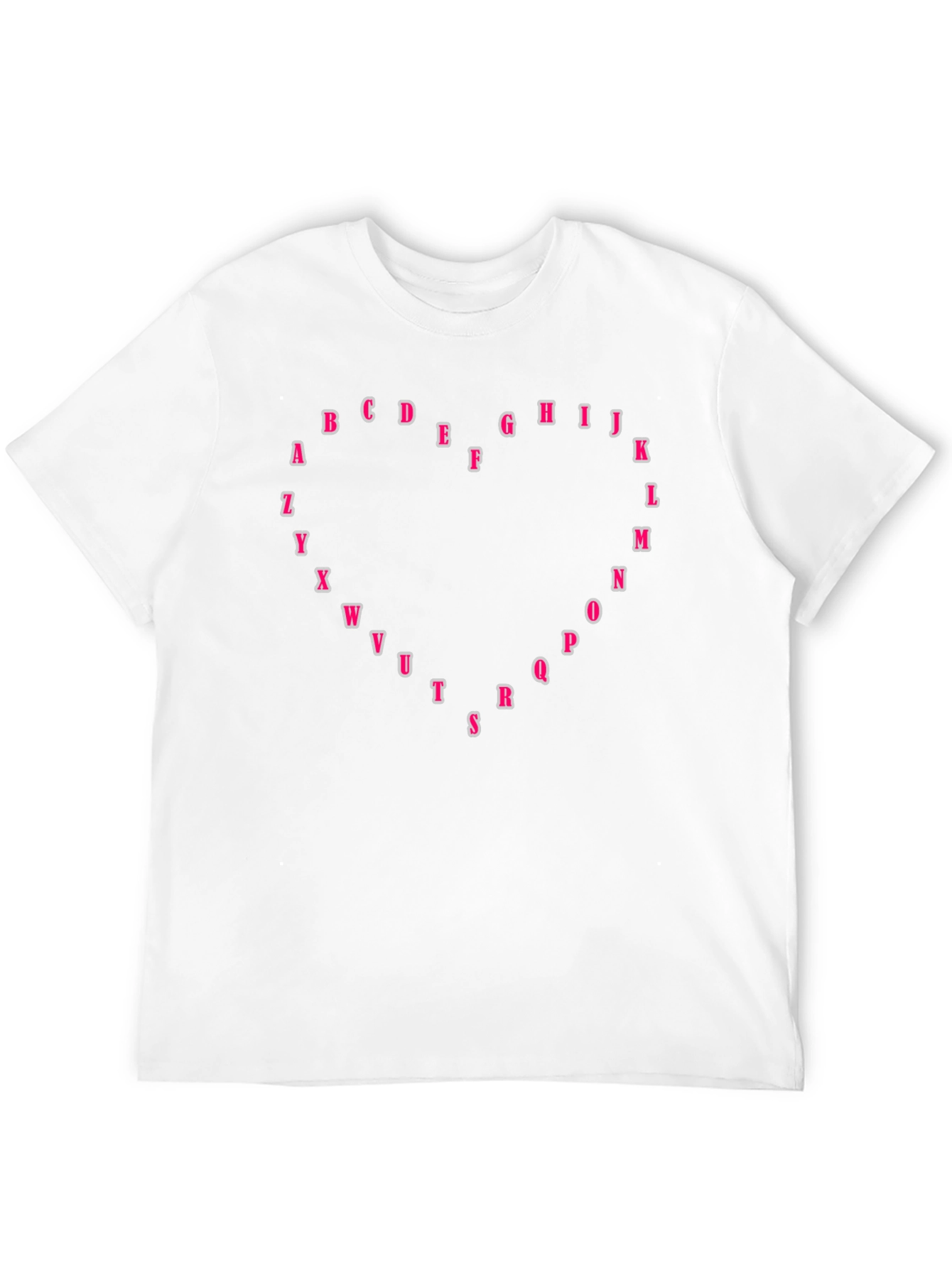 Alphabet Heart T-Shirt - Trendy Graphic Tee