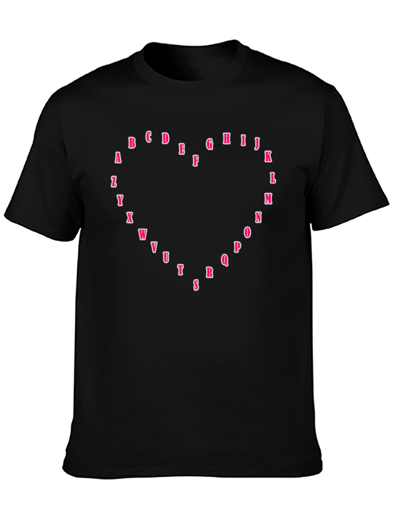 Alphabet Heart T-Shirt - Trendy Graphic Tee