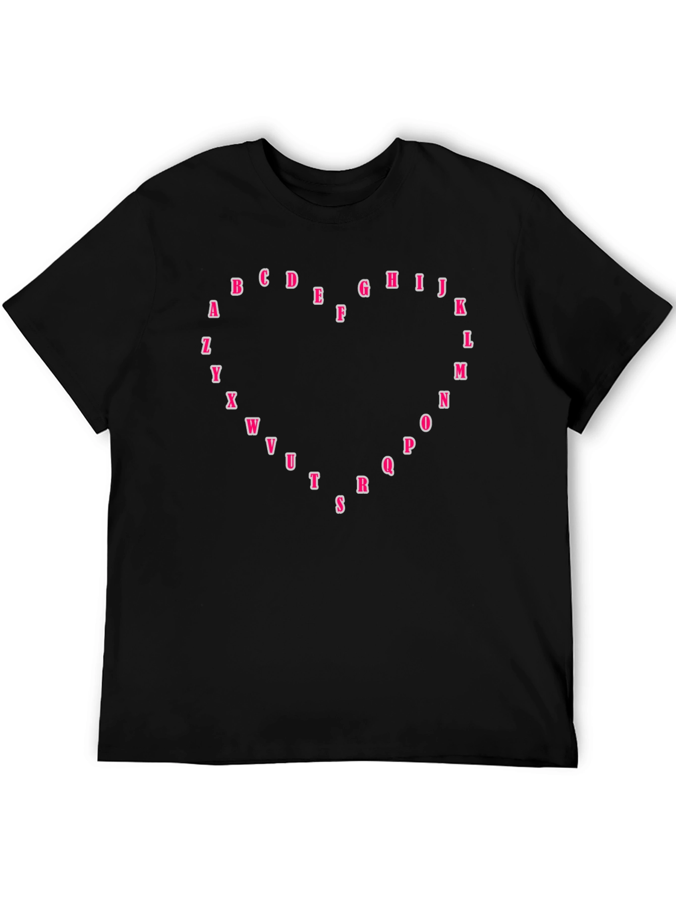 Alphabet Heart T-Shirt - Trendy Graphic Tee