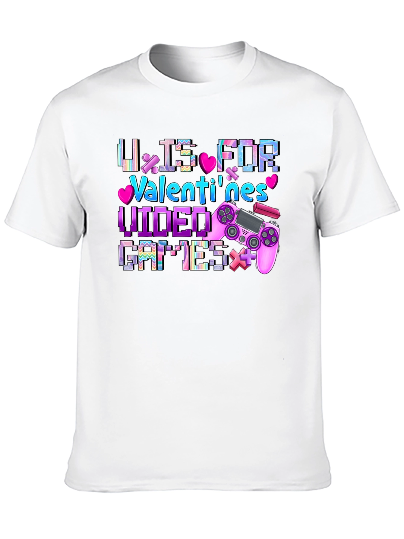 Valentines Video Games Black T-Shirt