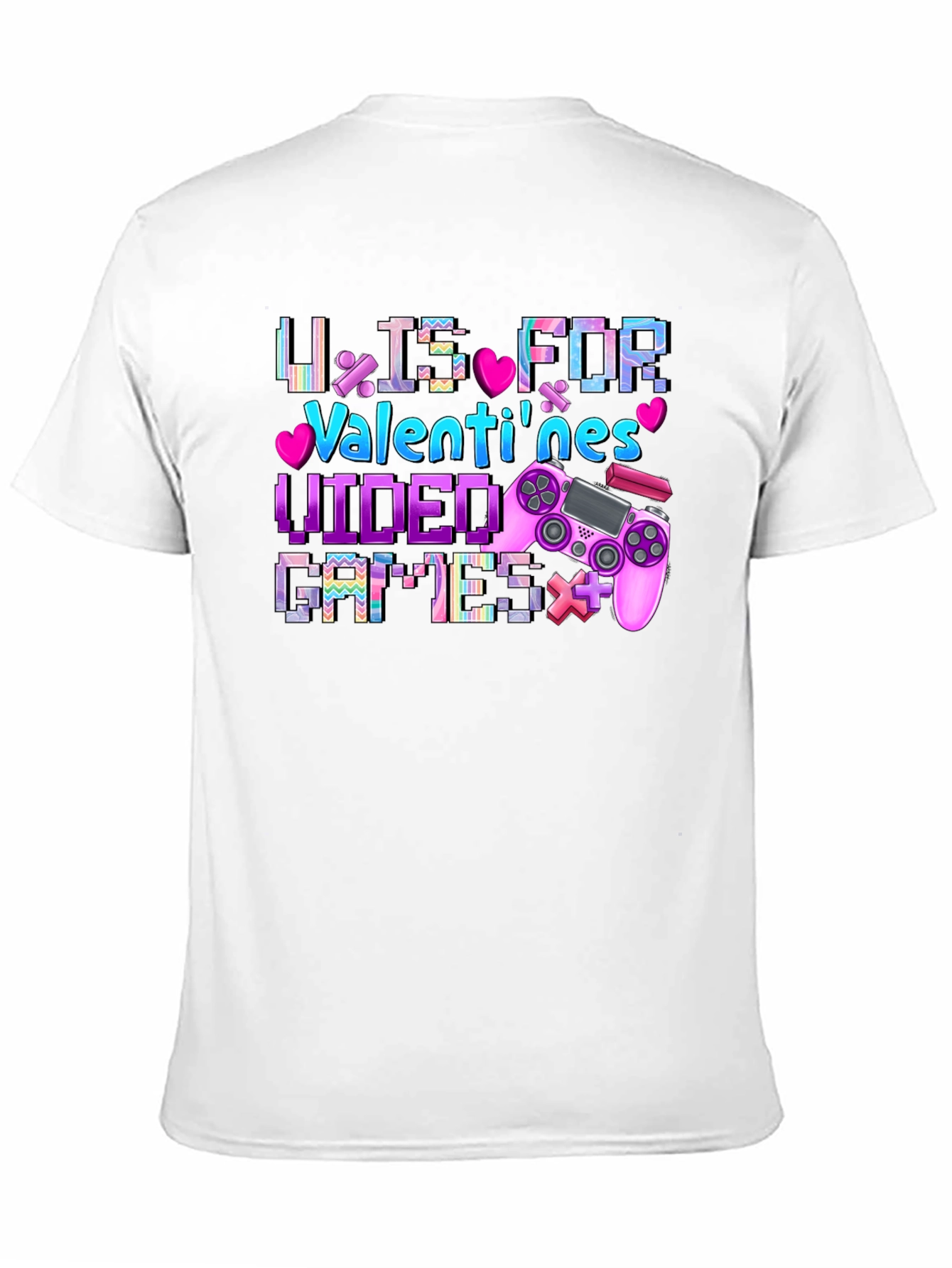 Valentines Video Games Black T-Shirt