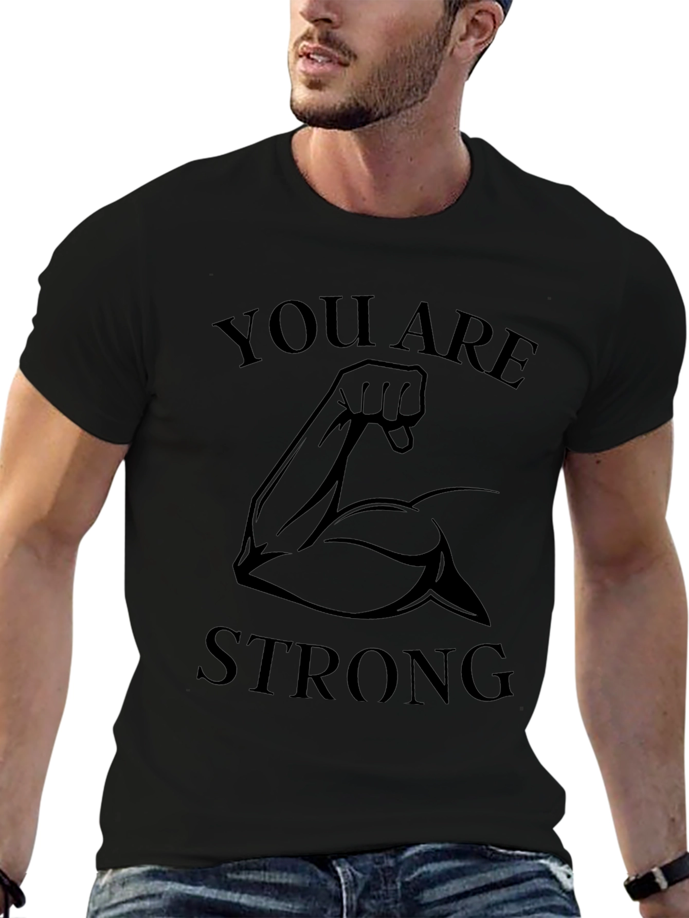 You Are Strong Graphic Print T-Shirt
