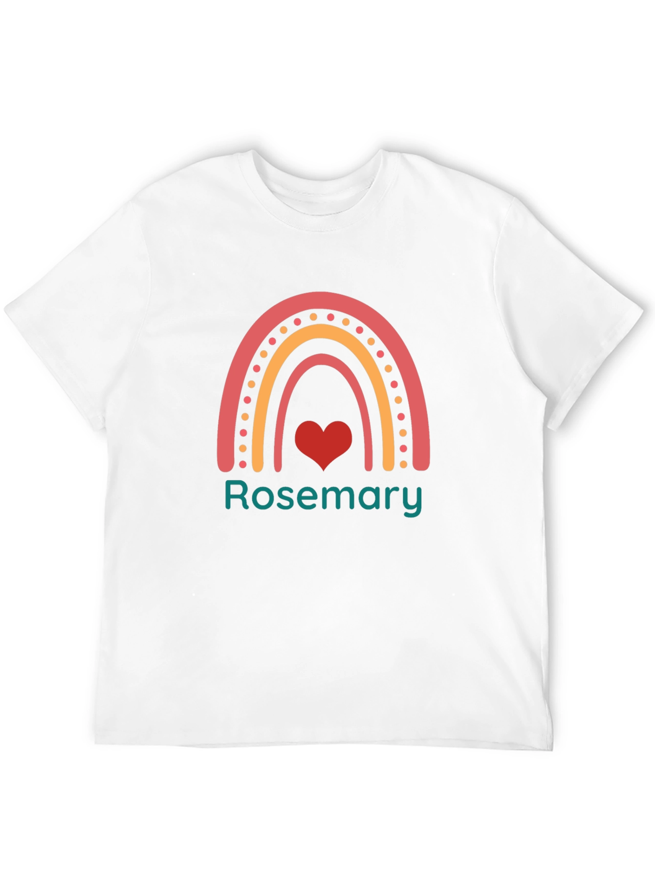 Rosemary Rainbow Heart Graphic Black T-Shirt