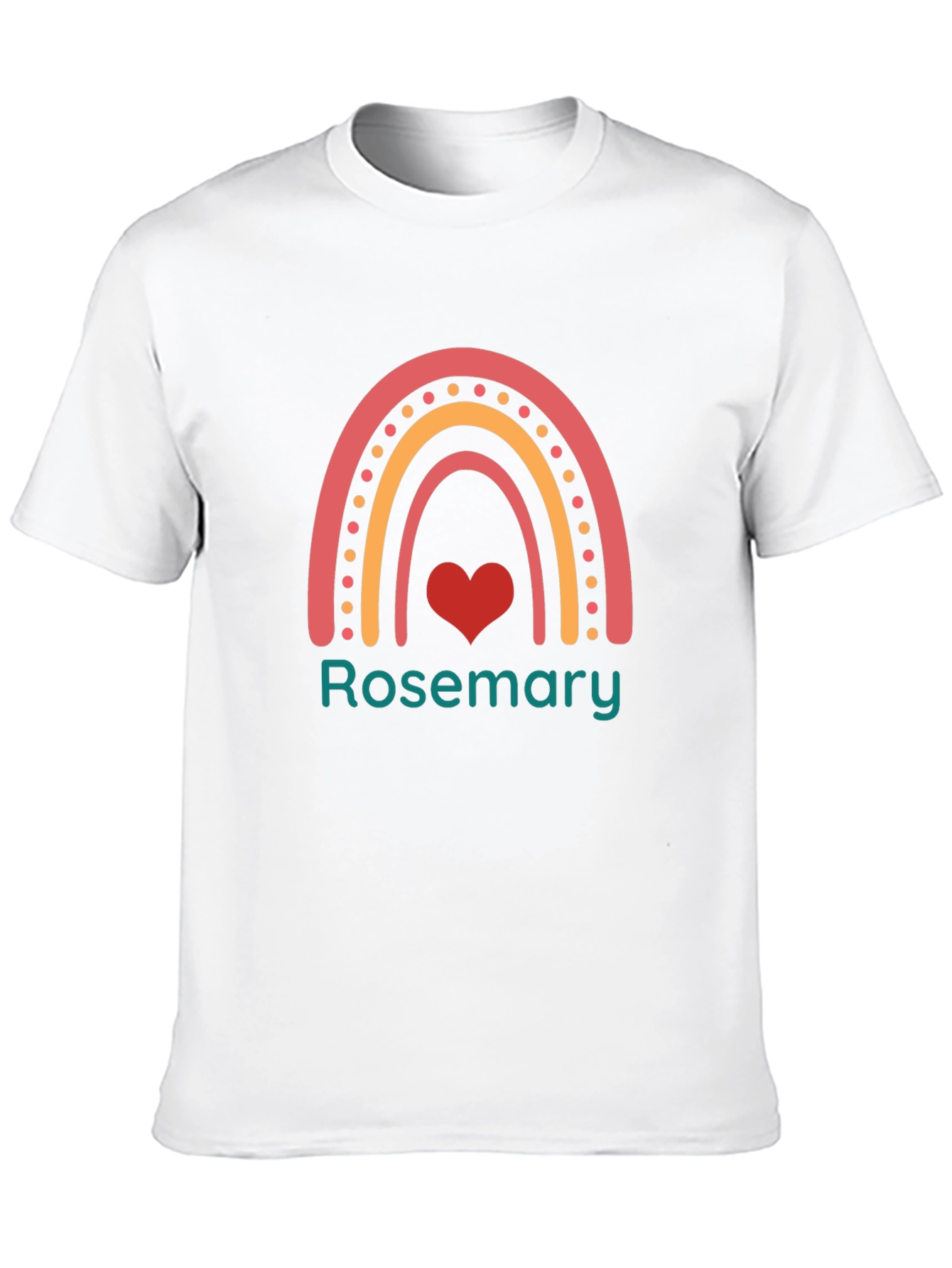 Rosemary Rainbow Heart Graphic Black T-Shirt