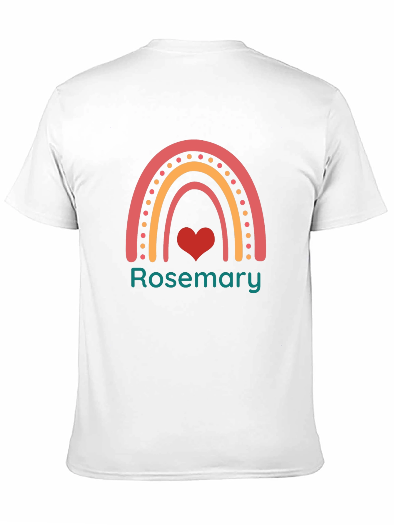 Rosemary Rainbow Heart Graphic Black T-Shirt