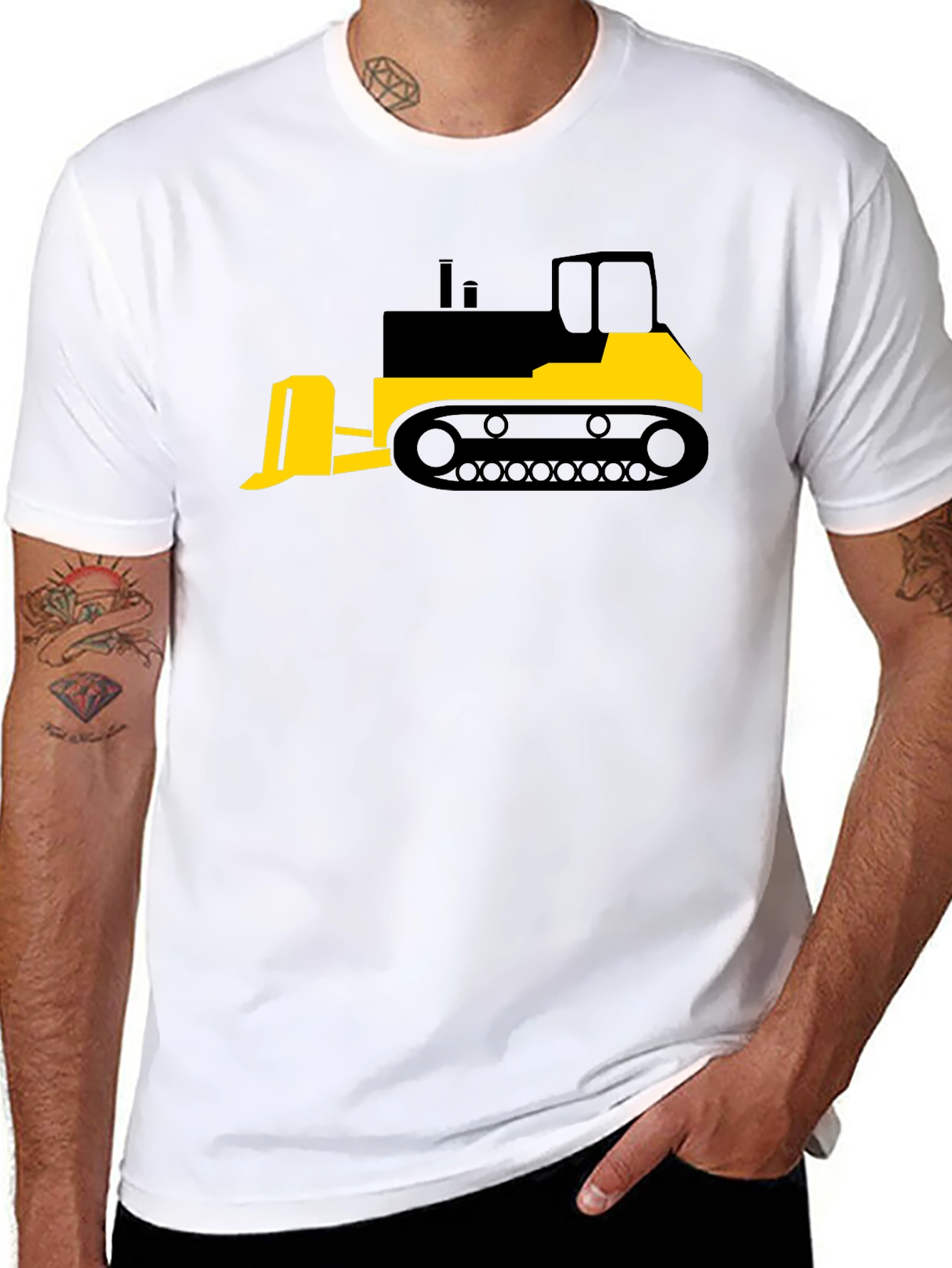 Bulldozer Graphic Tee - Heavy Equipment Shirt