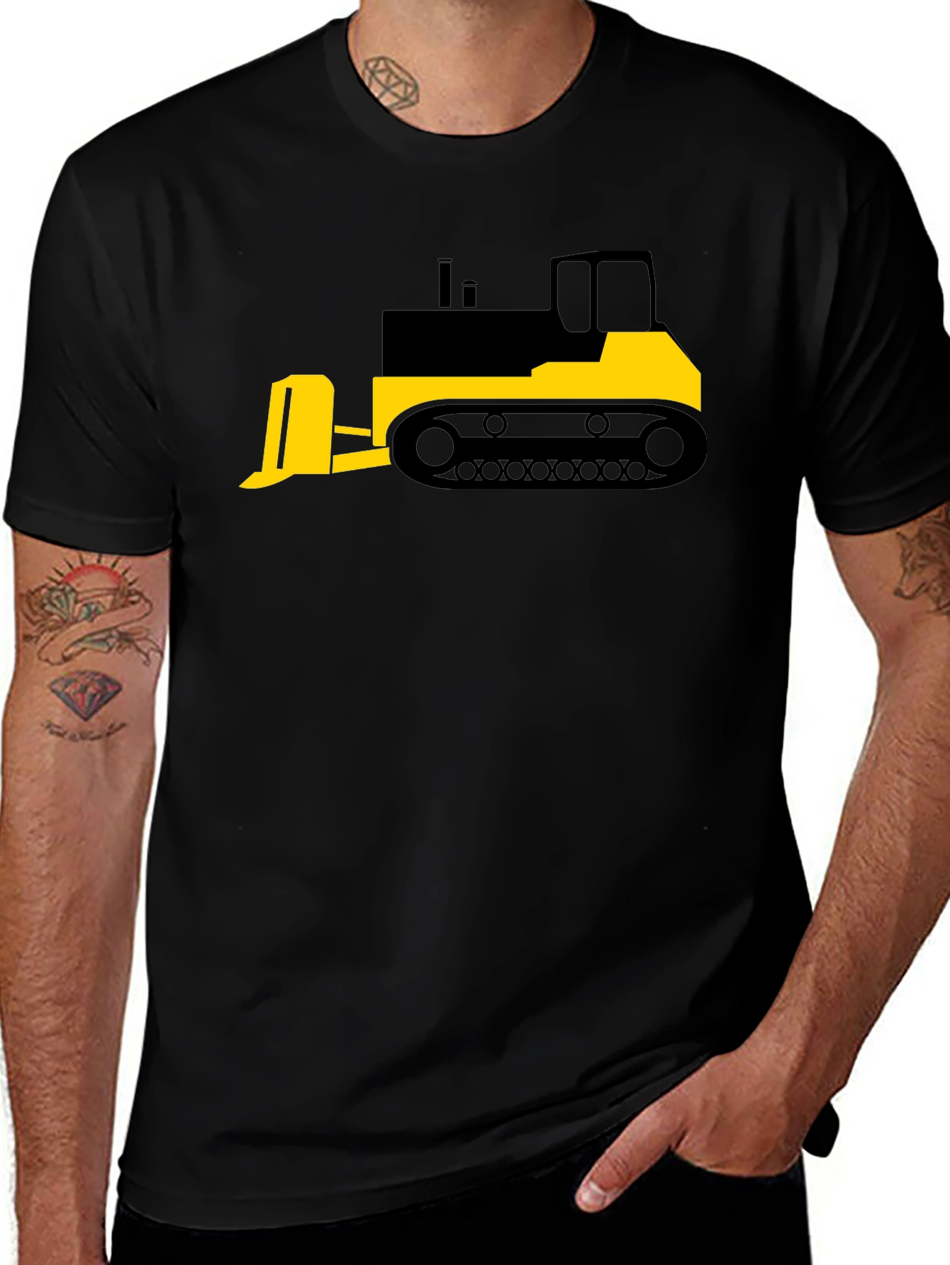 Bulldozer Graphic Tee - Heavy Equipment Shirt