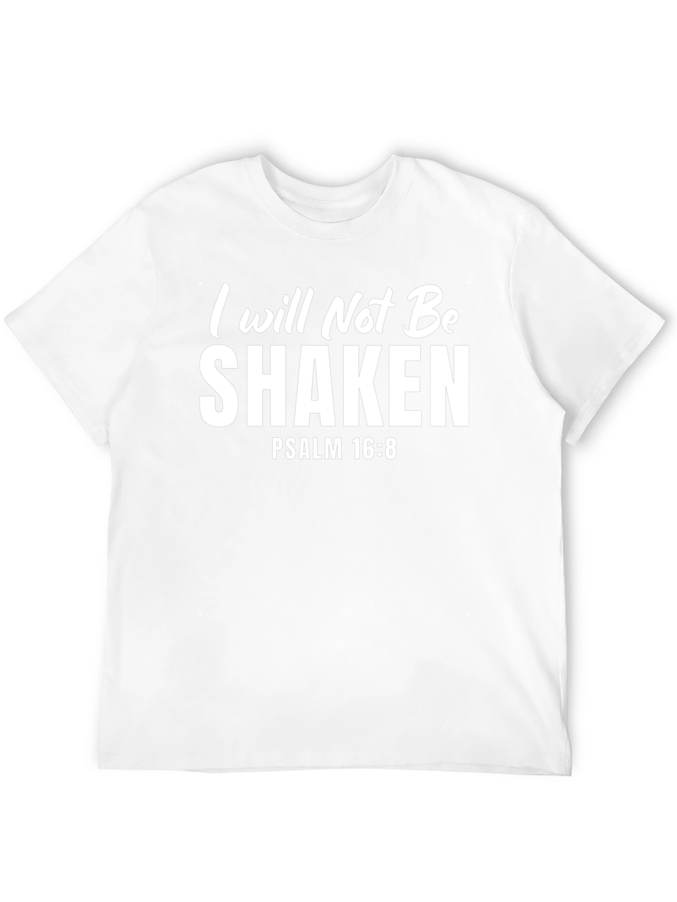 I Will Not Be Shaken Black T-Shirt