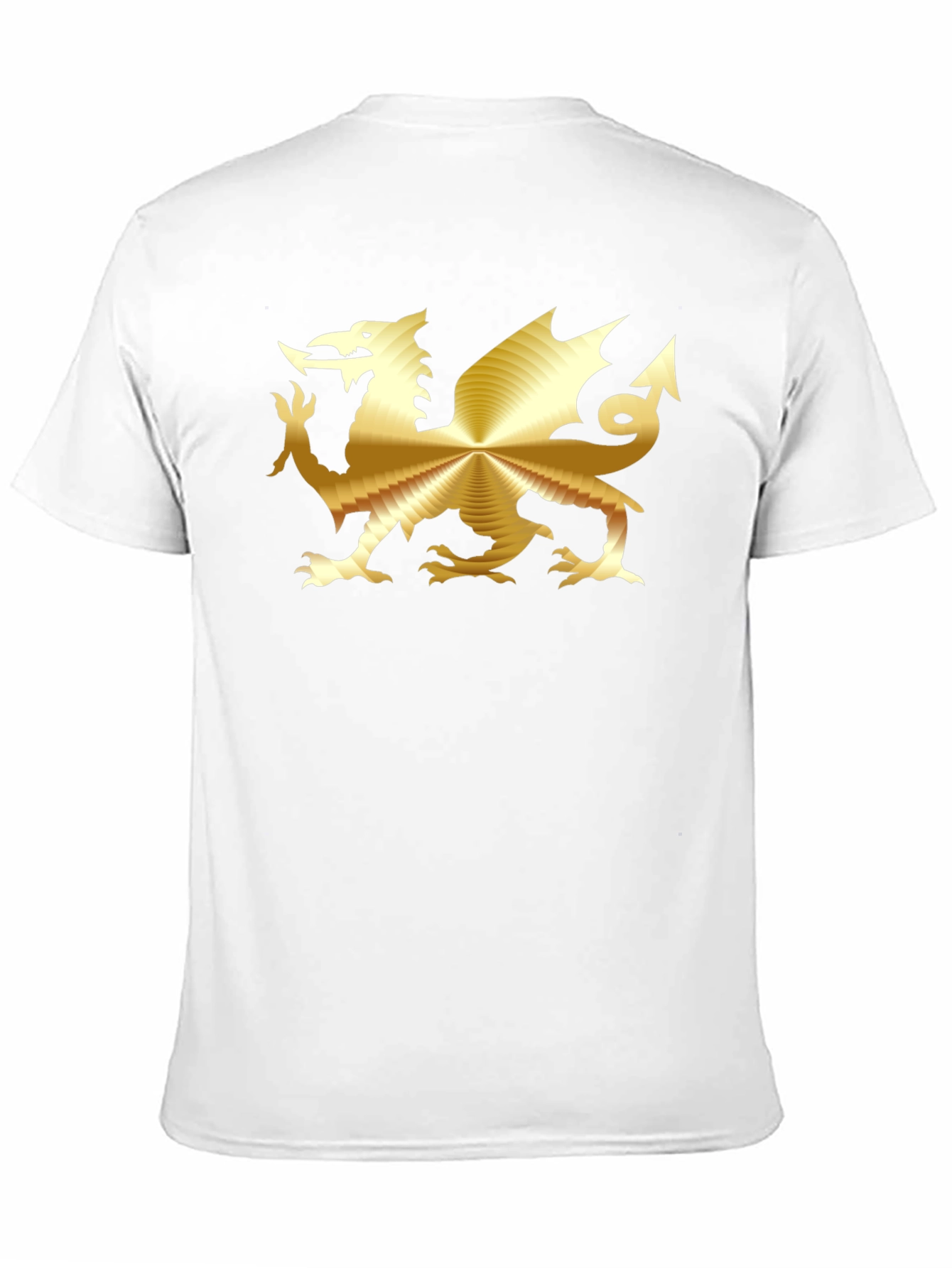 Golden Dragon Graphic Tee - Black Cotton T-Shirt