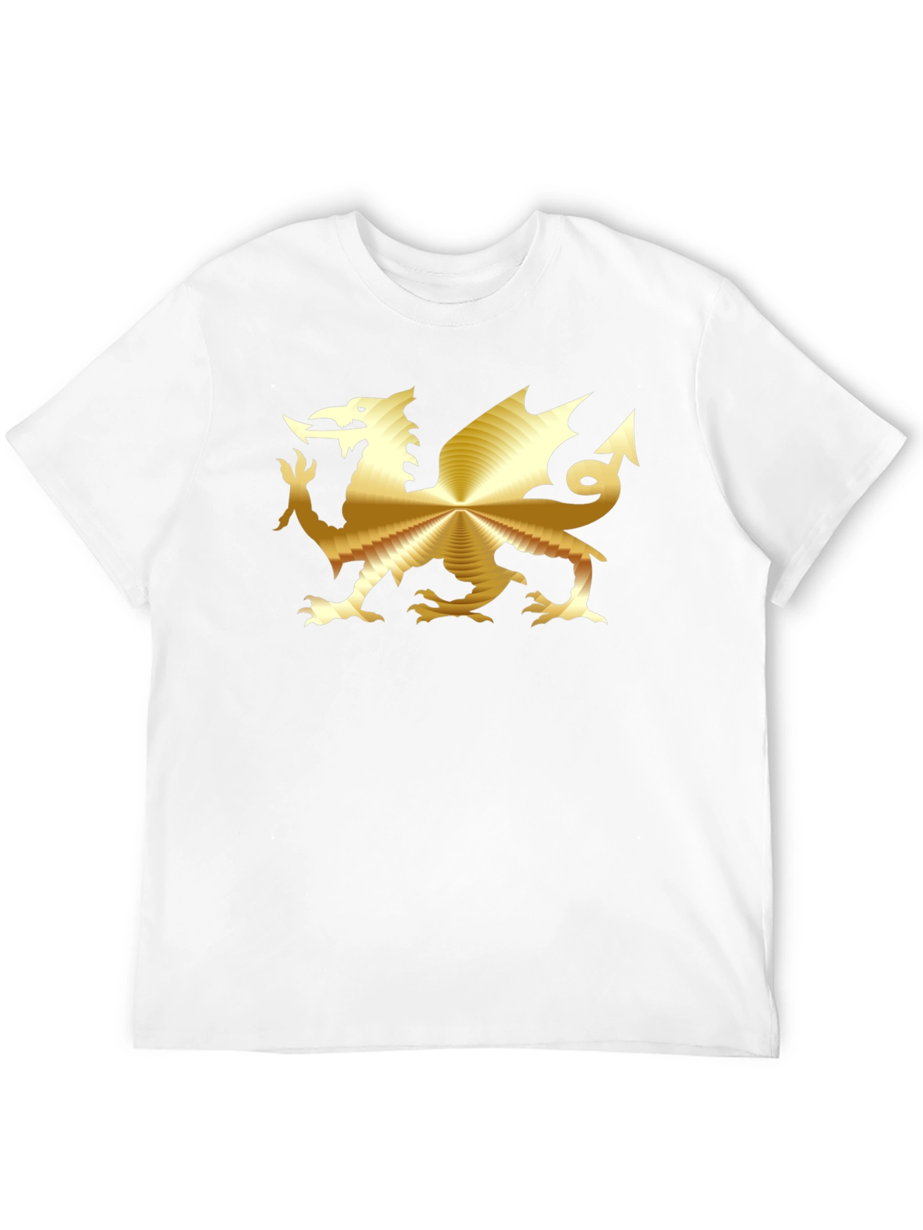 Golden Dragon Graphic Tee - Black Cotton T-Shirt