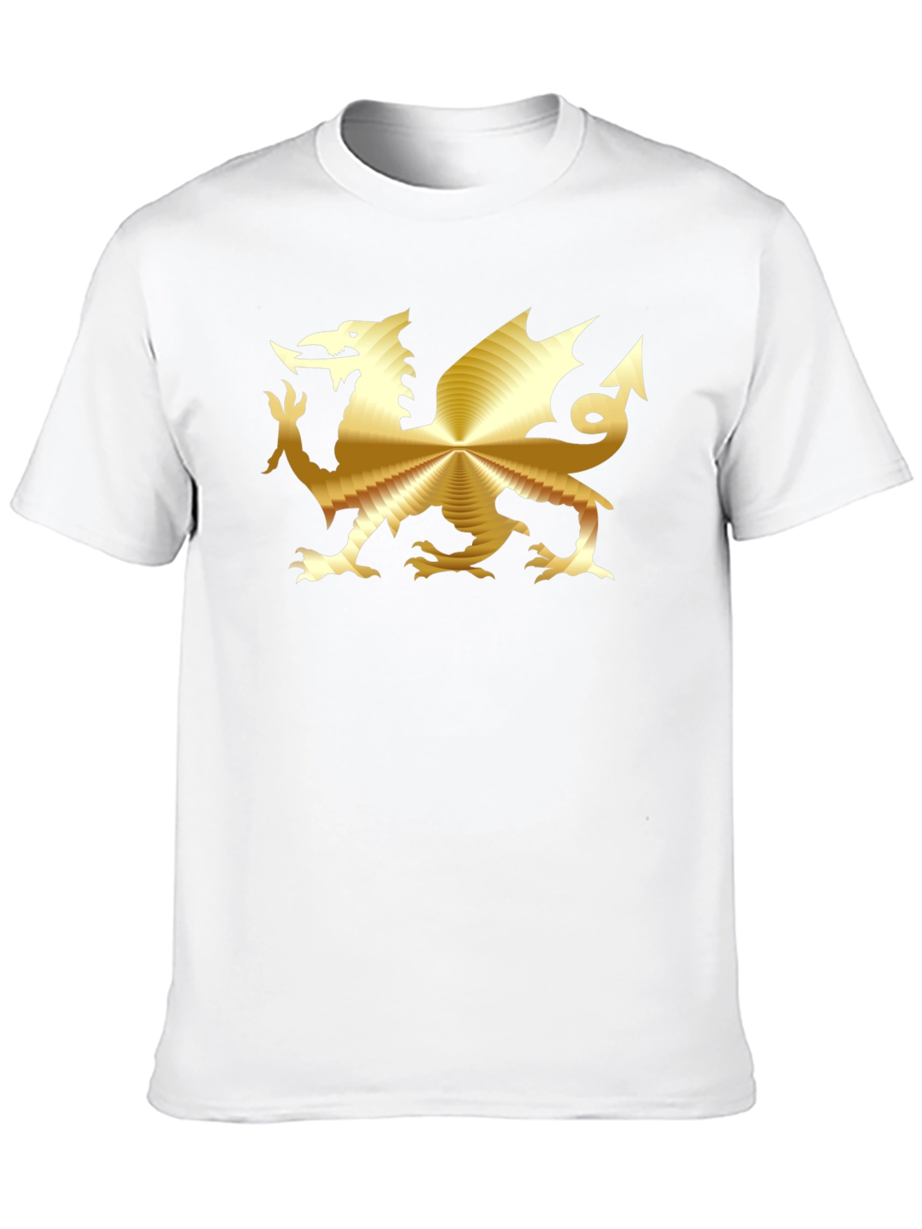 Golden Dragon Graphic Tee - Black Cotton T-Shirt