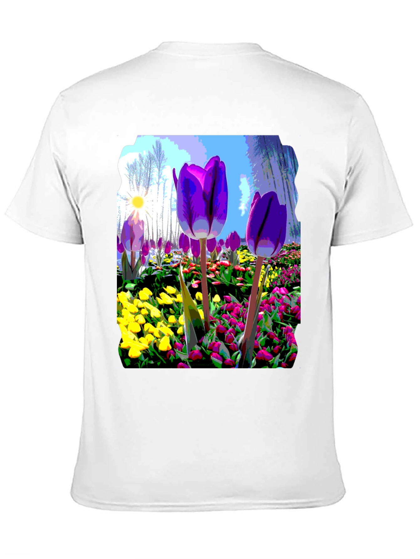 Floral Art Graphic Tee - Bold Spring Design