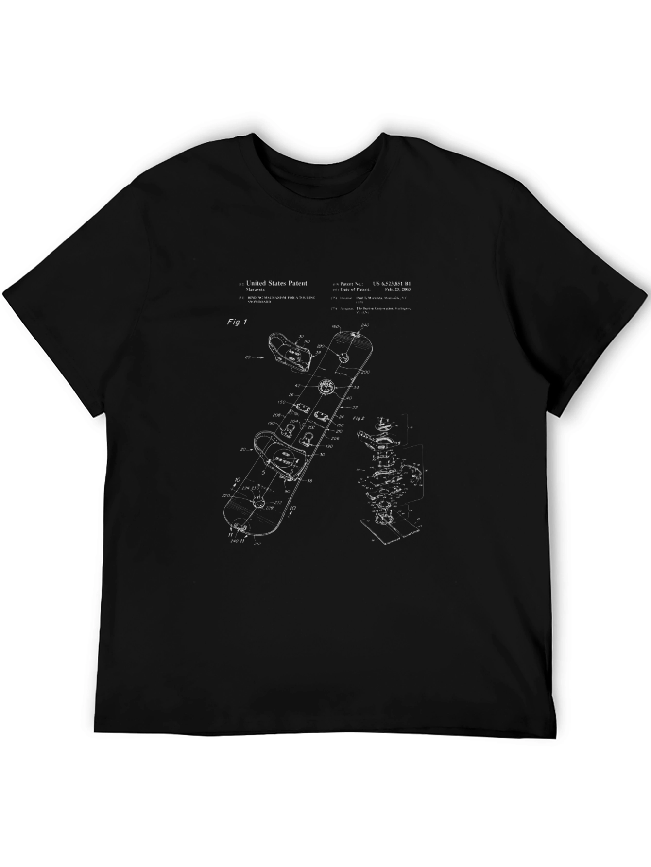 Skateboard Patent Print Graphic T-Shirt