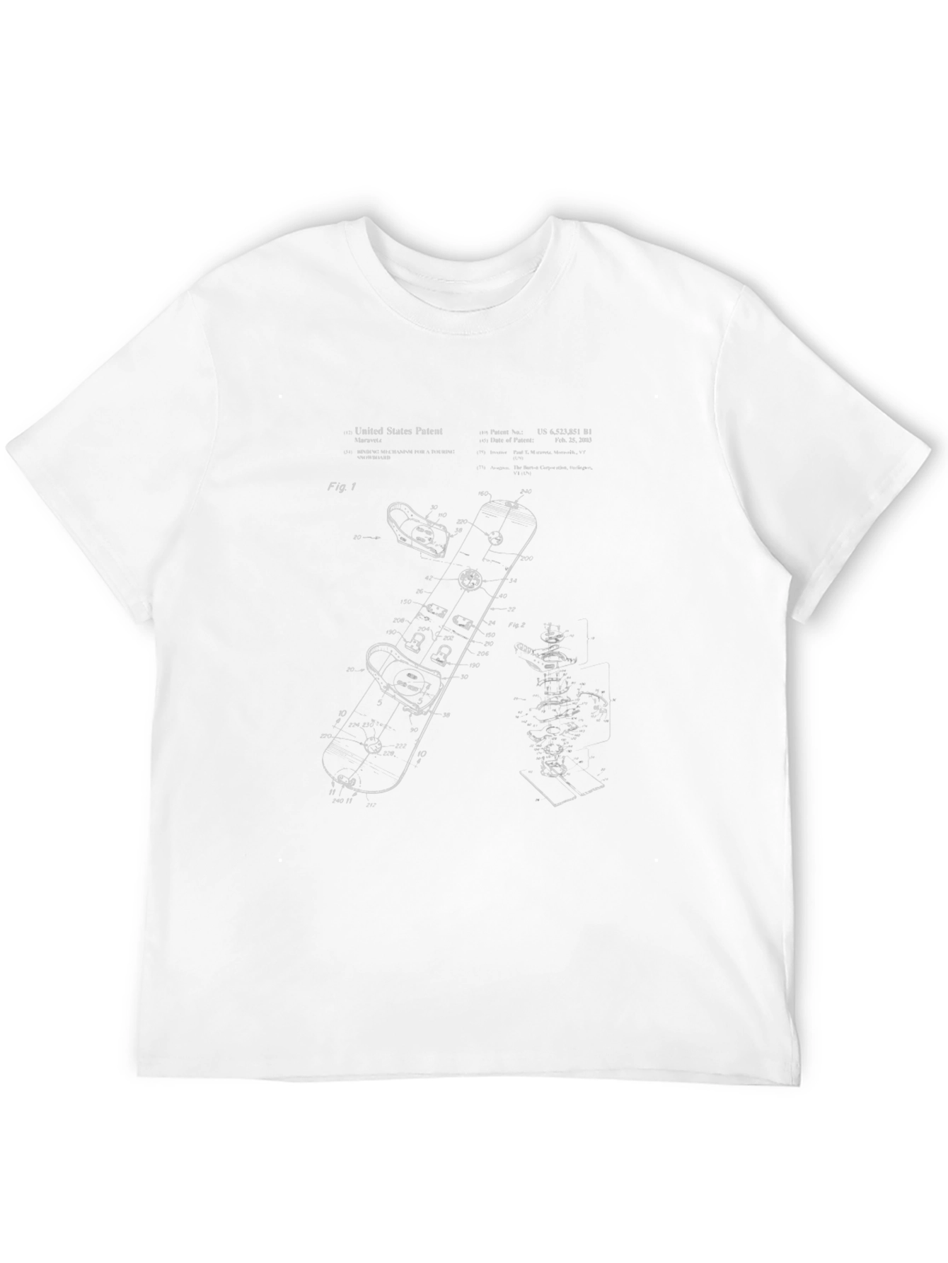 Skateboard Patent Print Graphic T-Shirt