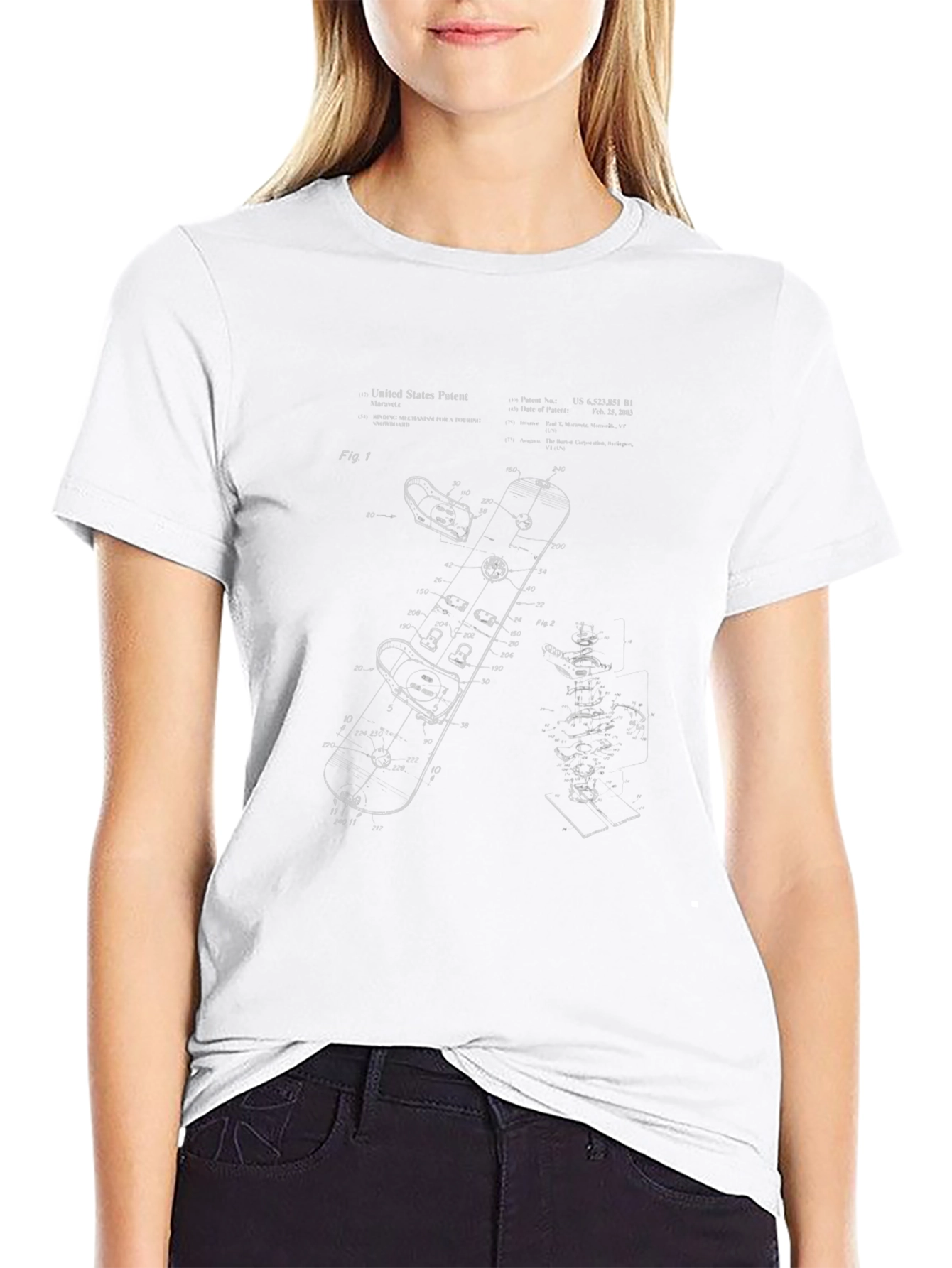 Skateboard Patent Print Graphic T-Shirt
