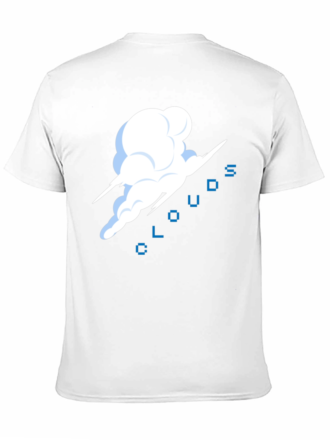 Pixel Clouds Black T-Shirt