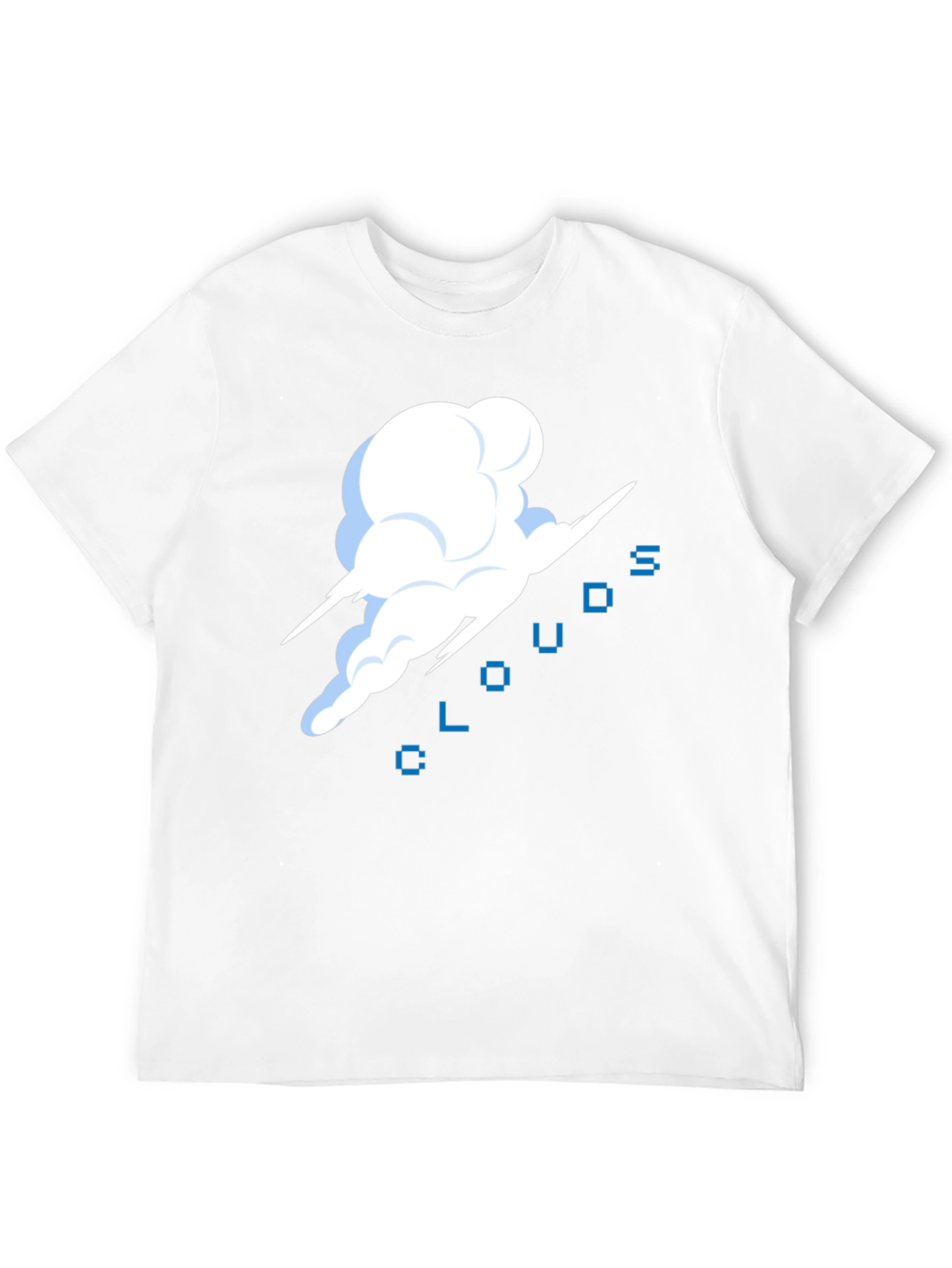 Pixel Clouds Black T-Shirt