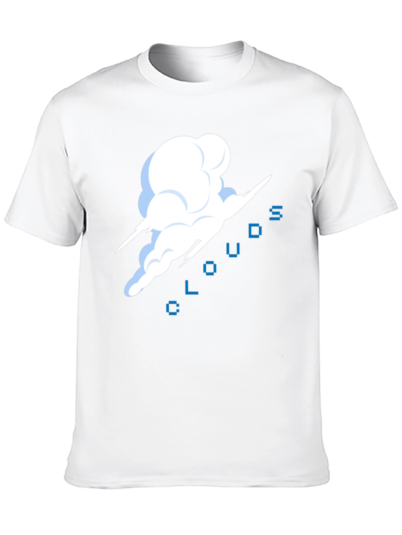 Pixel Clouds Black T-Shirt