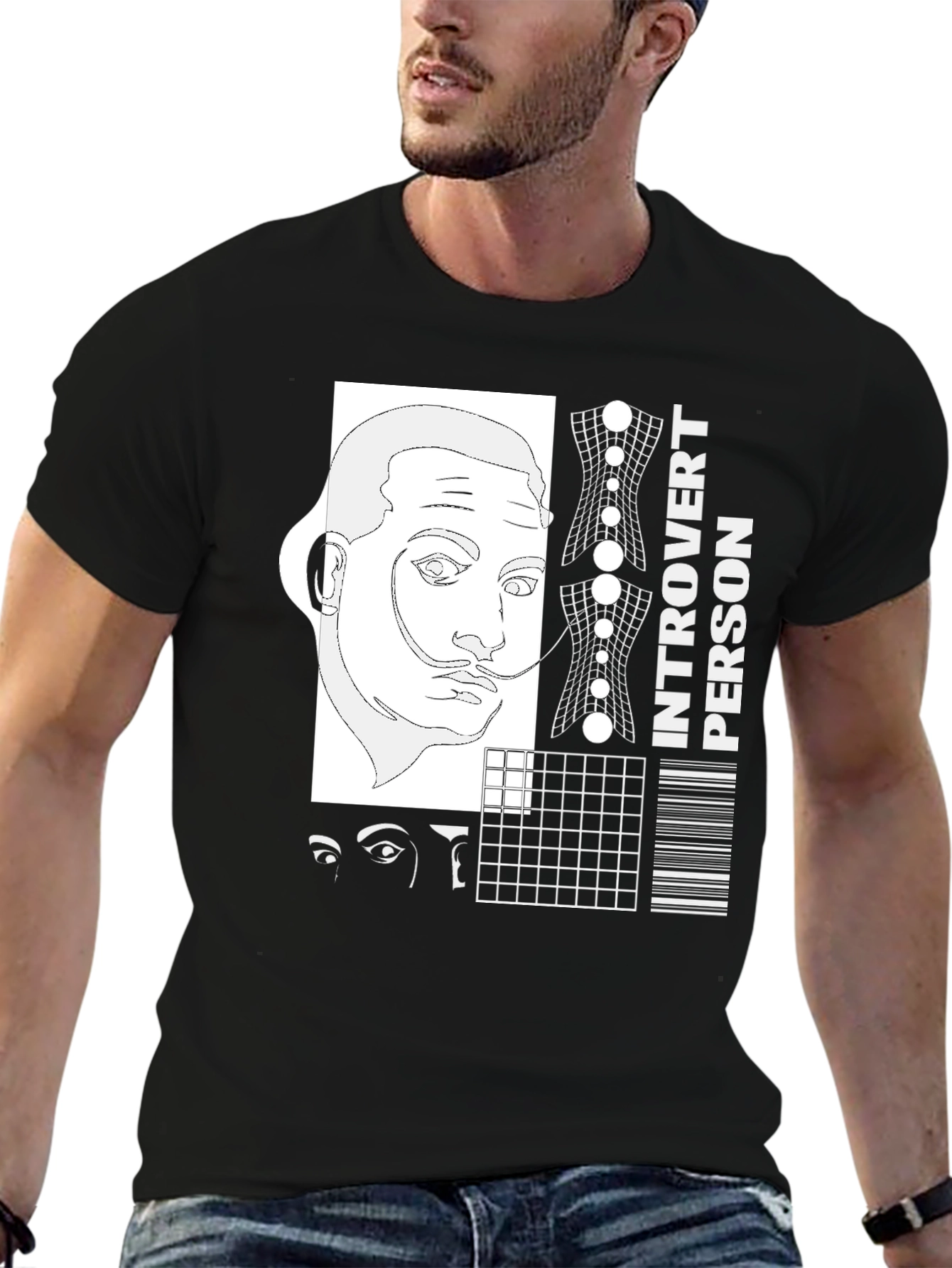 Introvert Person Tee - Surrealist Design Shirt