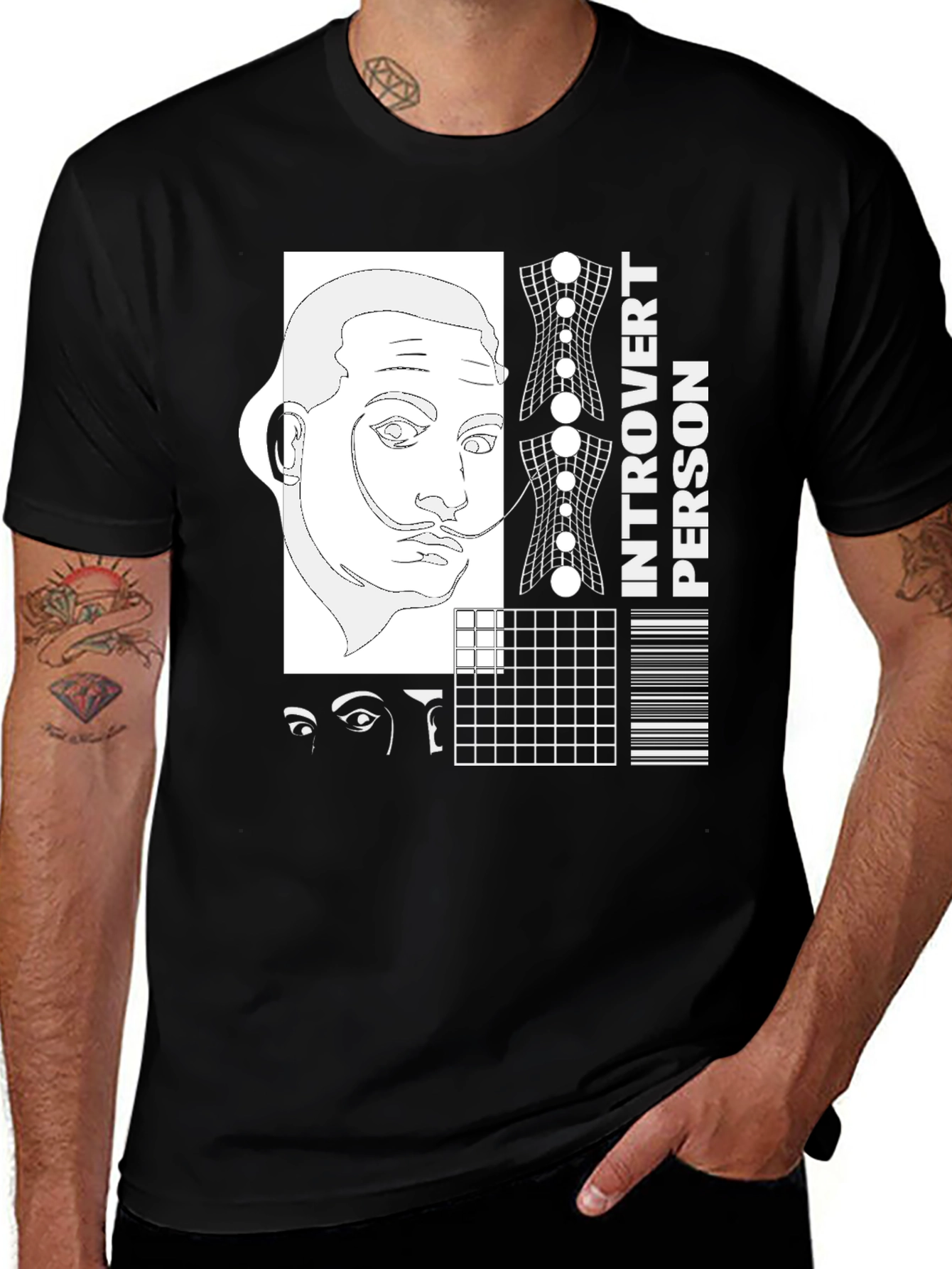 Introvert Person Tee - Surrealist Design Shirt