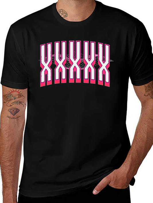 Black T-Shirt with Bold XXX Design