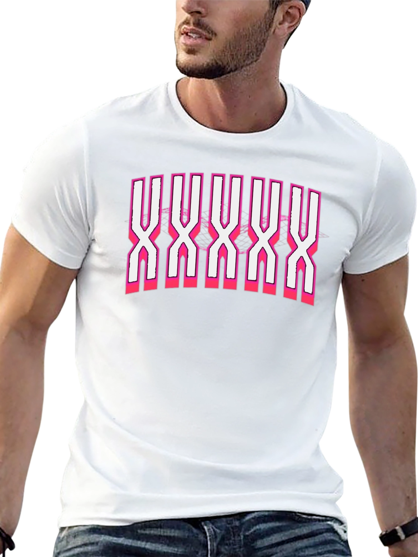 Black T-Shirt with Bold XXX Design