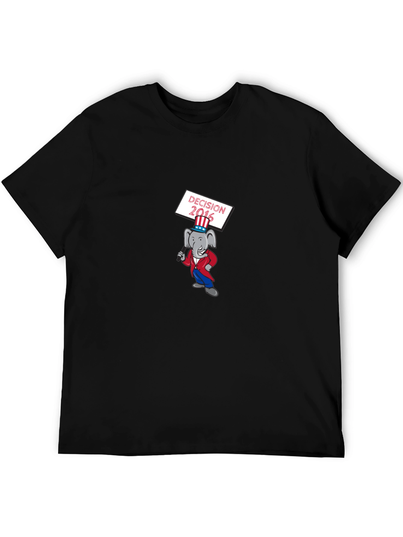 Decision 2016 Elephant Graphic Tee - Black Cotton T-Shirt