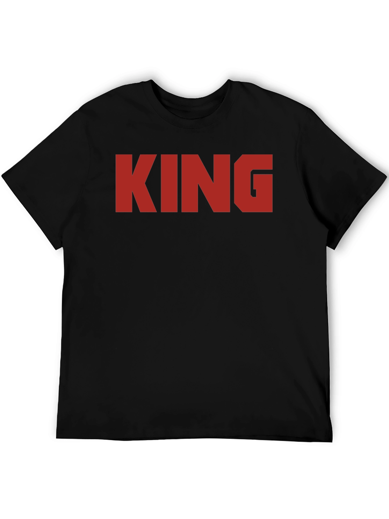 KING Statement T-Shirt - Bold Red Text on Black