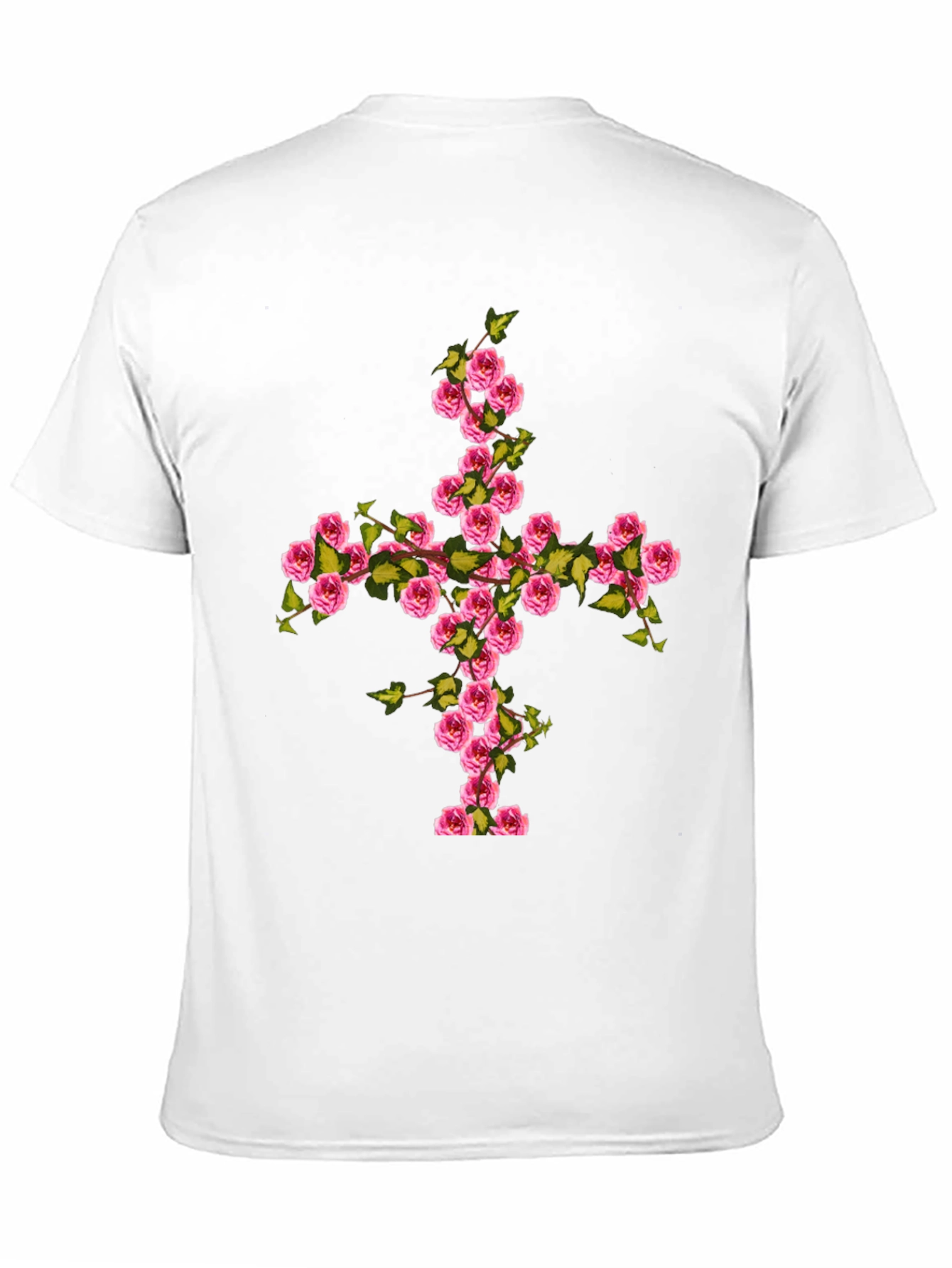 Floral Cross Graphic Tee - Black