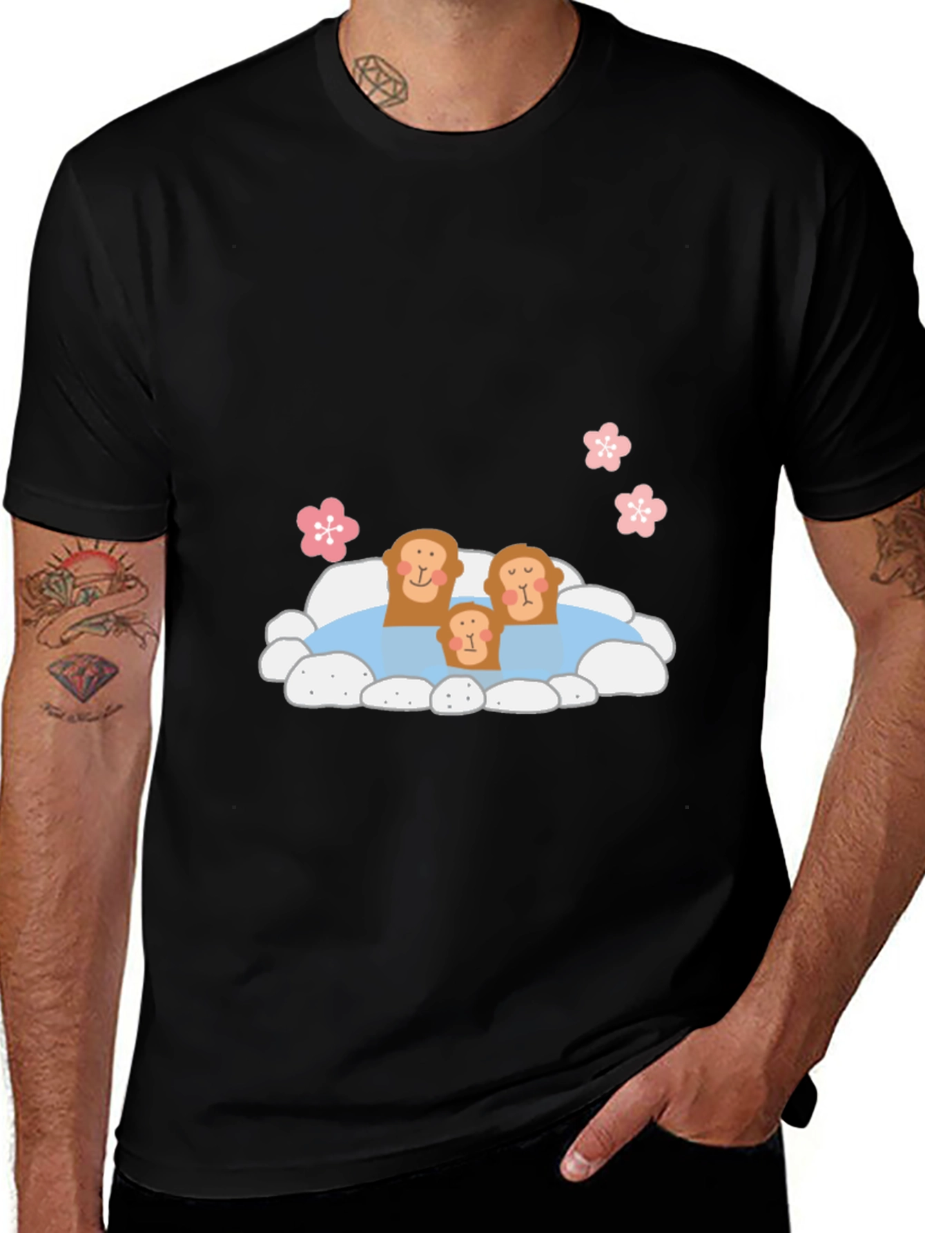 Monkey Family Onsen T-Shirt
