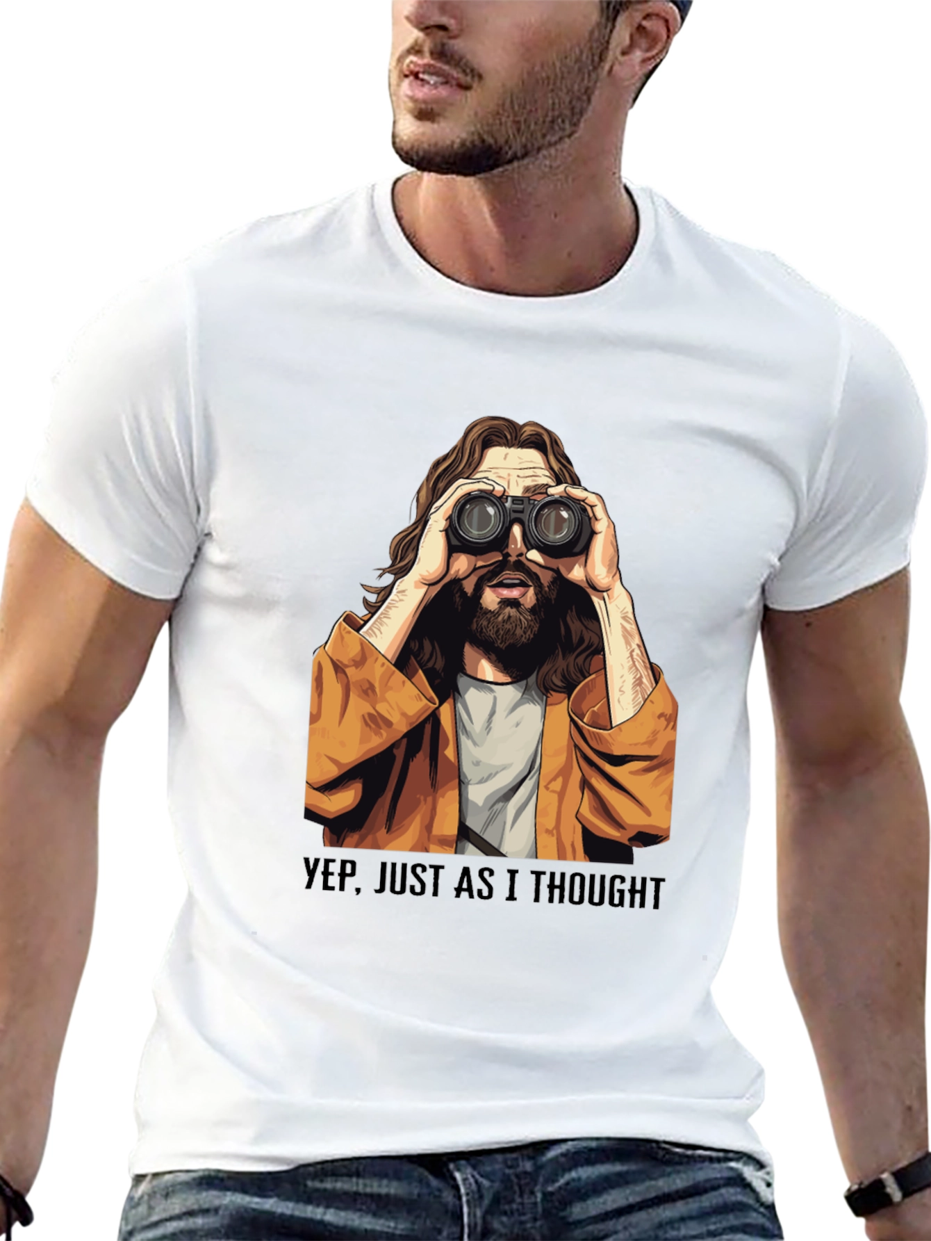 Binocular Jesus T-Shirt - Funny Graphic Tee