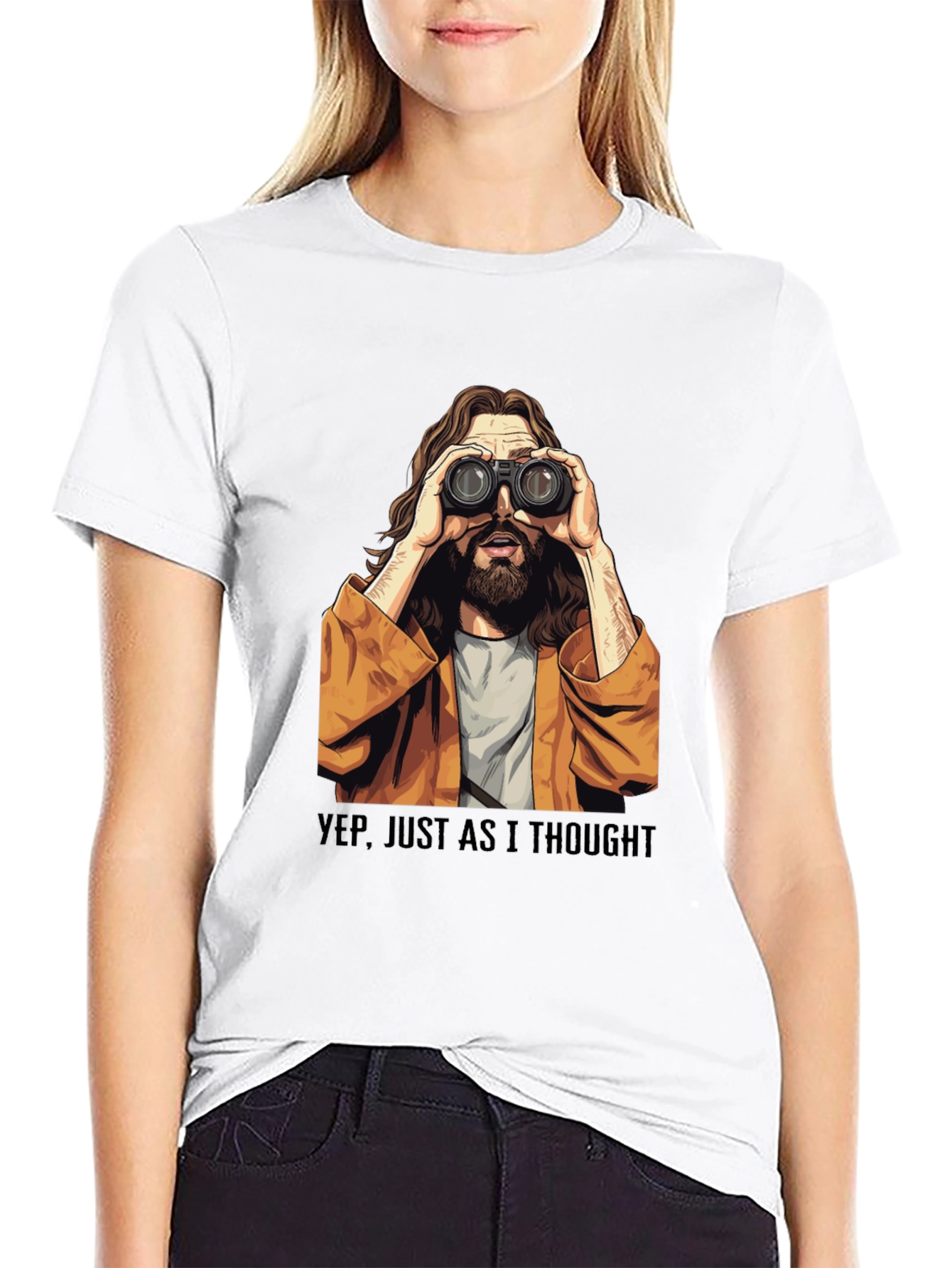 Binocular Jesus T-Shirt - Funny Graphic Tee