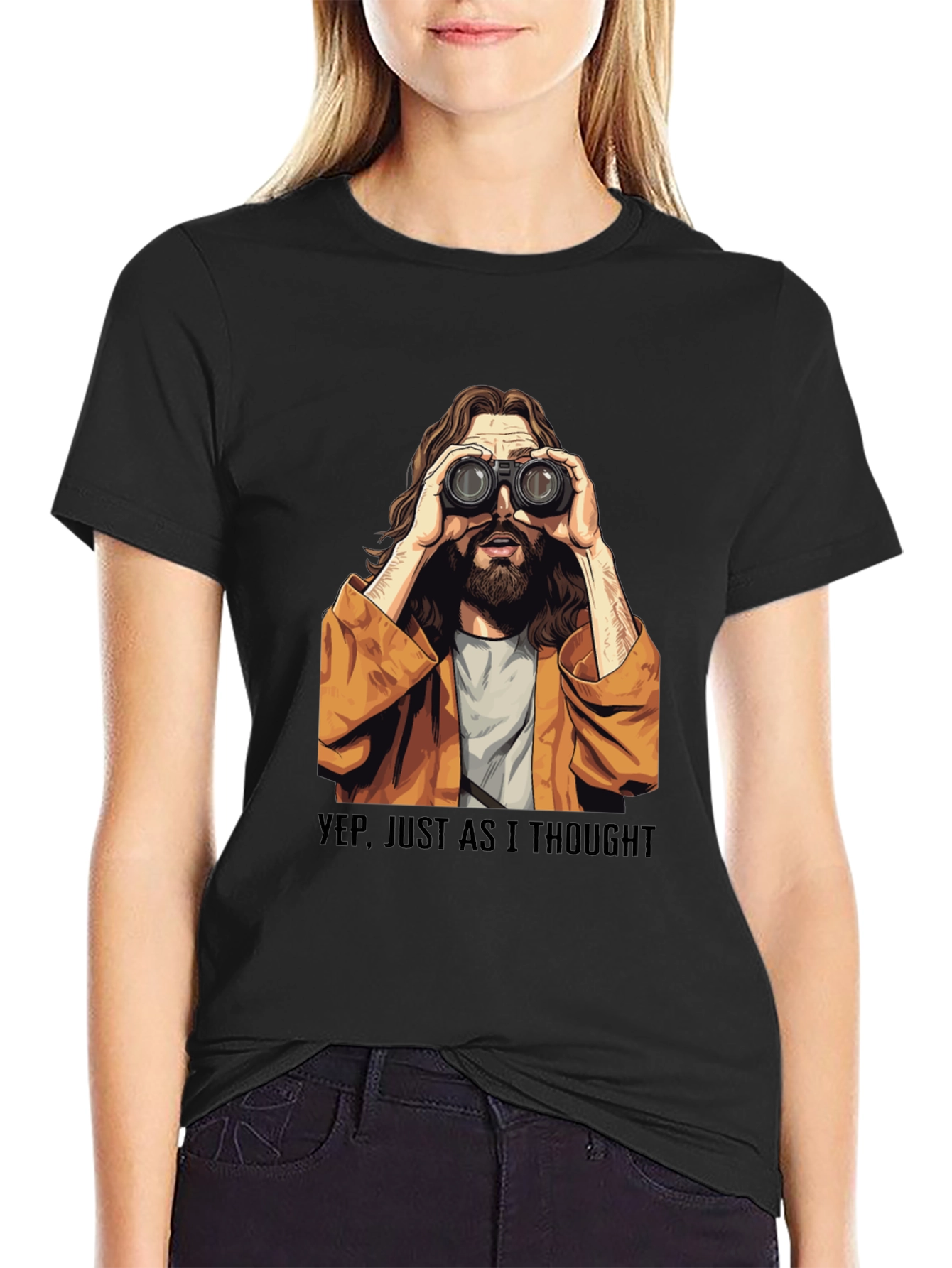 Binocular Jesus T-Shirt - Funny Graphic Tee