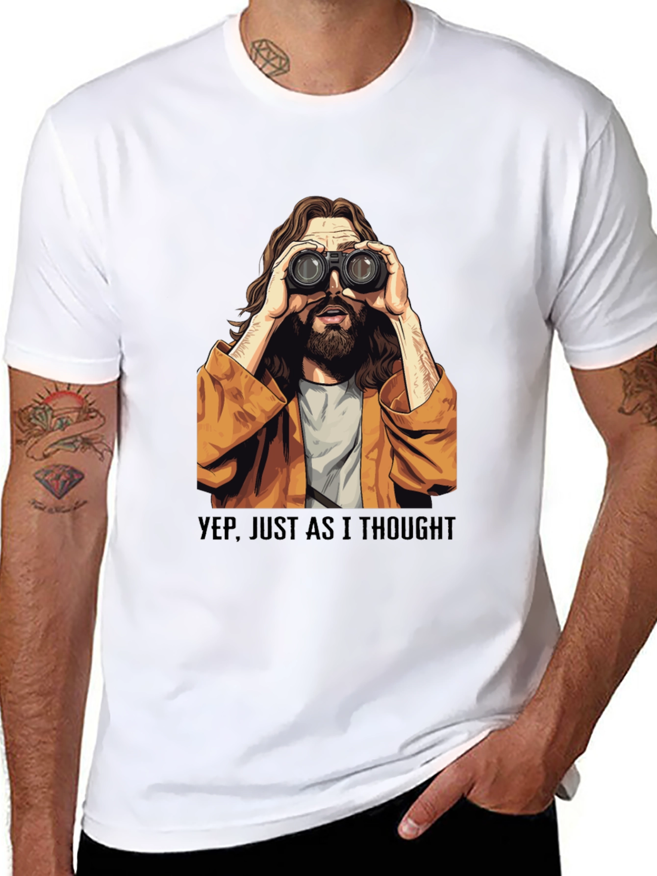 Binocular Jesus T-Shirt - Funny Graphic Tee