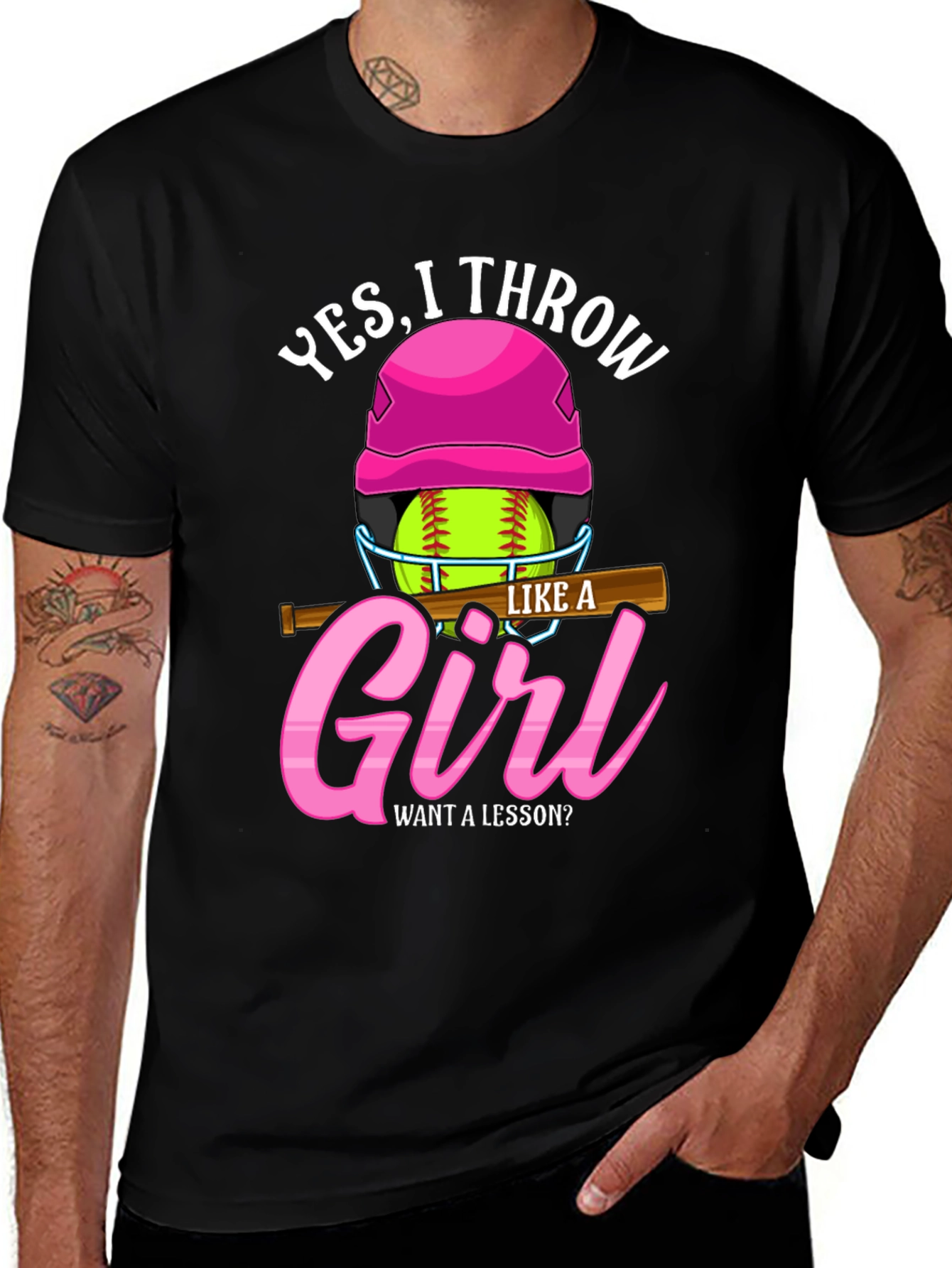 Yes I Throw Like A Girl Softball T-Shirt