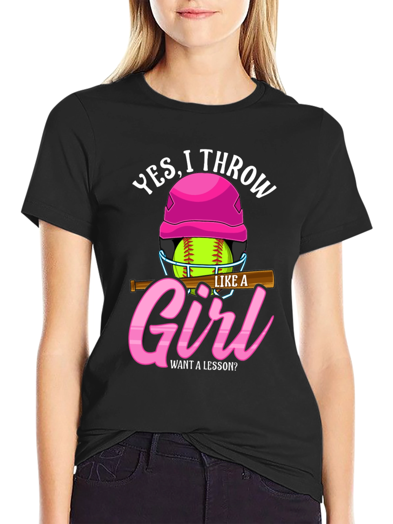 Yes I Throw Like A Girl Softball T-Shirt