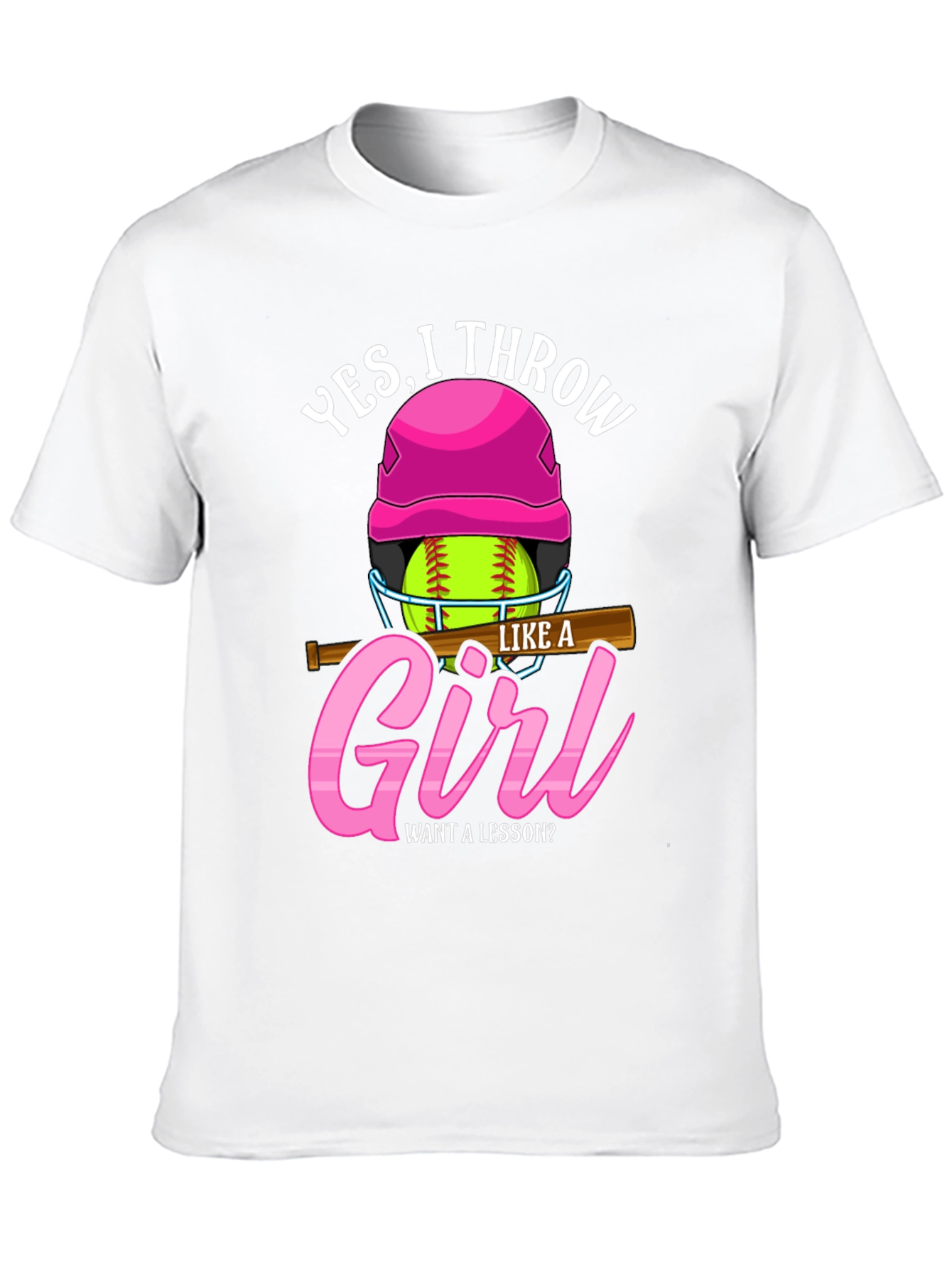 Yes I Throw Like A Girl Softball T-Shirt